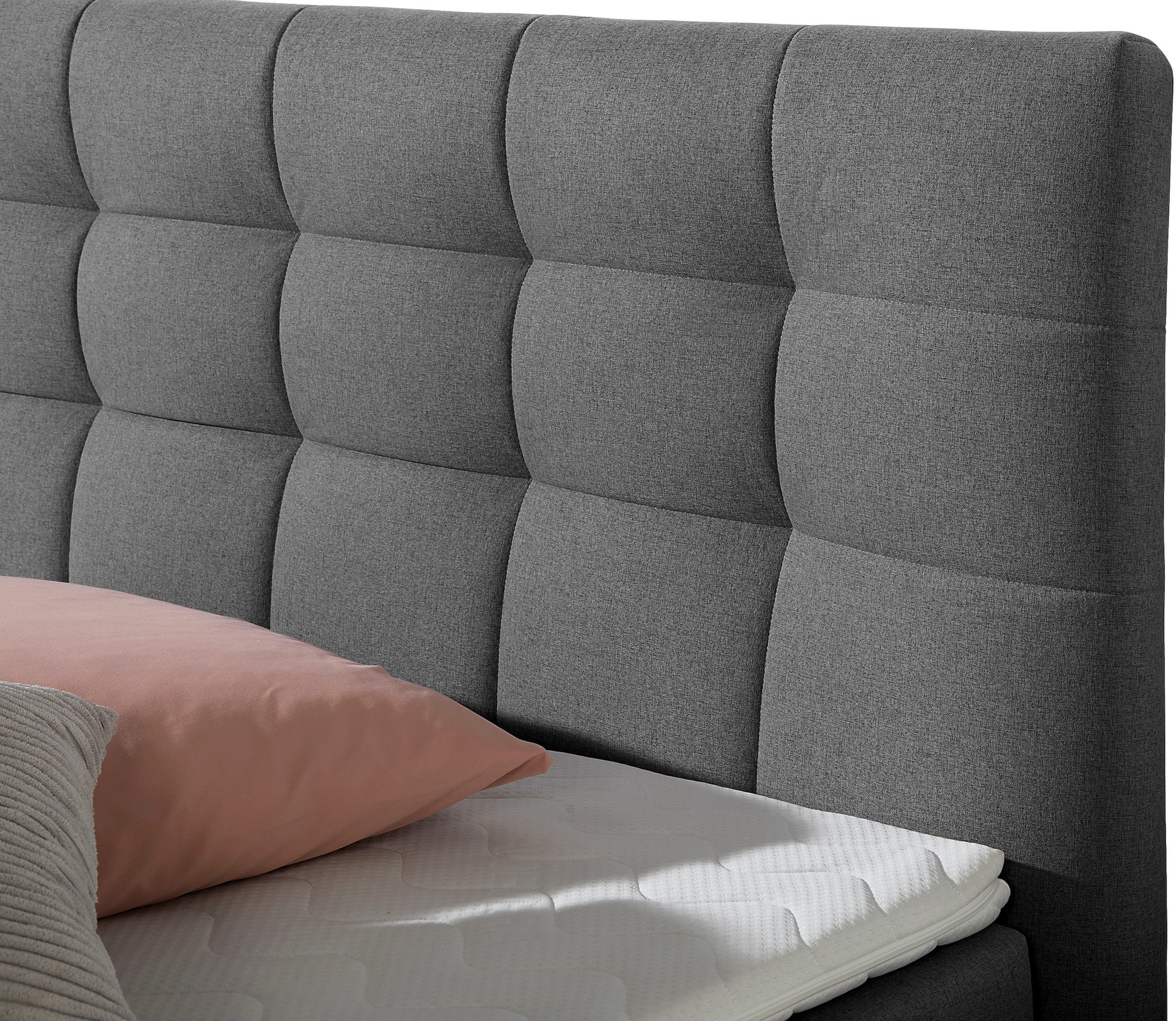 Home affaire Boxspringbett »Ethan« inkl. Topper und geräumigen Bettkasten erhältlich in H2, H3 und H4