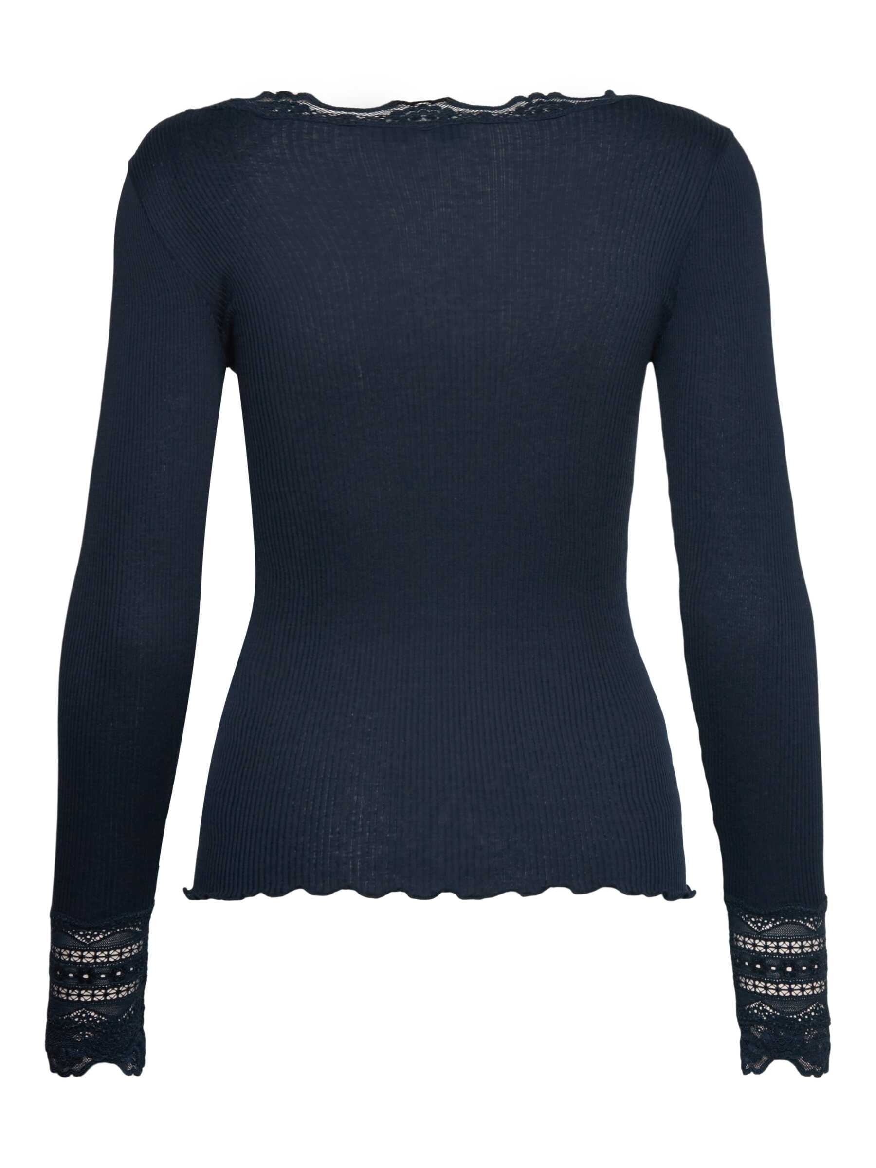 rosemunde T-shirt à manches longues »Benita Silk Blouse mit Seide« manches longues, avec dentelle, féminin, confortable, mélange soie-coton