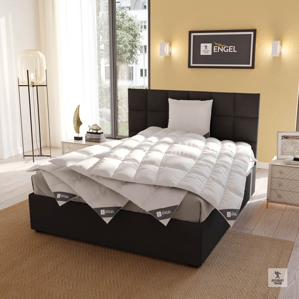 SPESSARTTRAUM Couette en duvet »Mein Engel Bettdecke 135x200cm & weitere Grössen« ultra-léger Füllung 100 % duvet d'oie 1 cuis tlg. couettes certifiées Made Green et adaptées aux allergiques à la poussière domestique