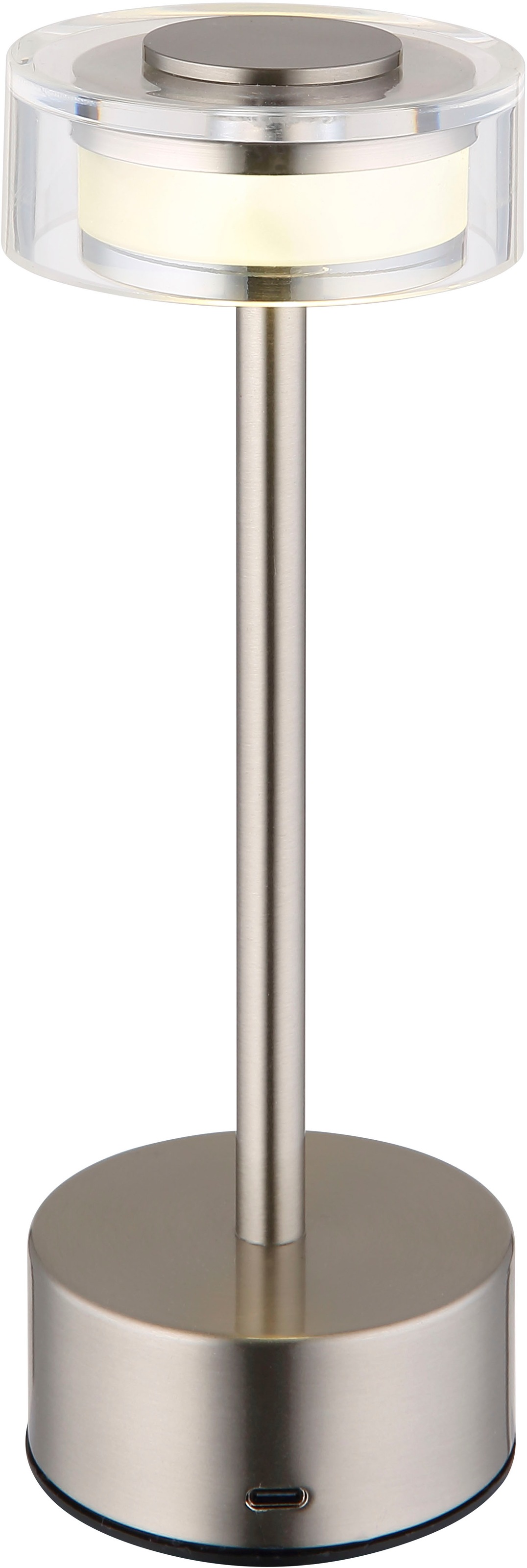 GLOBO LIGHTING Lampe de table LED »SHIRA« 1 cuis blanc chaud - blanc froid Akkutischleuchte, Touchdimmer, Lichttemperaturwechsel