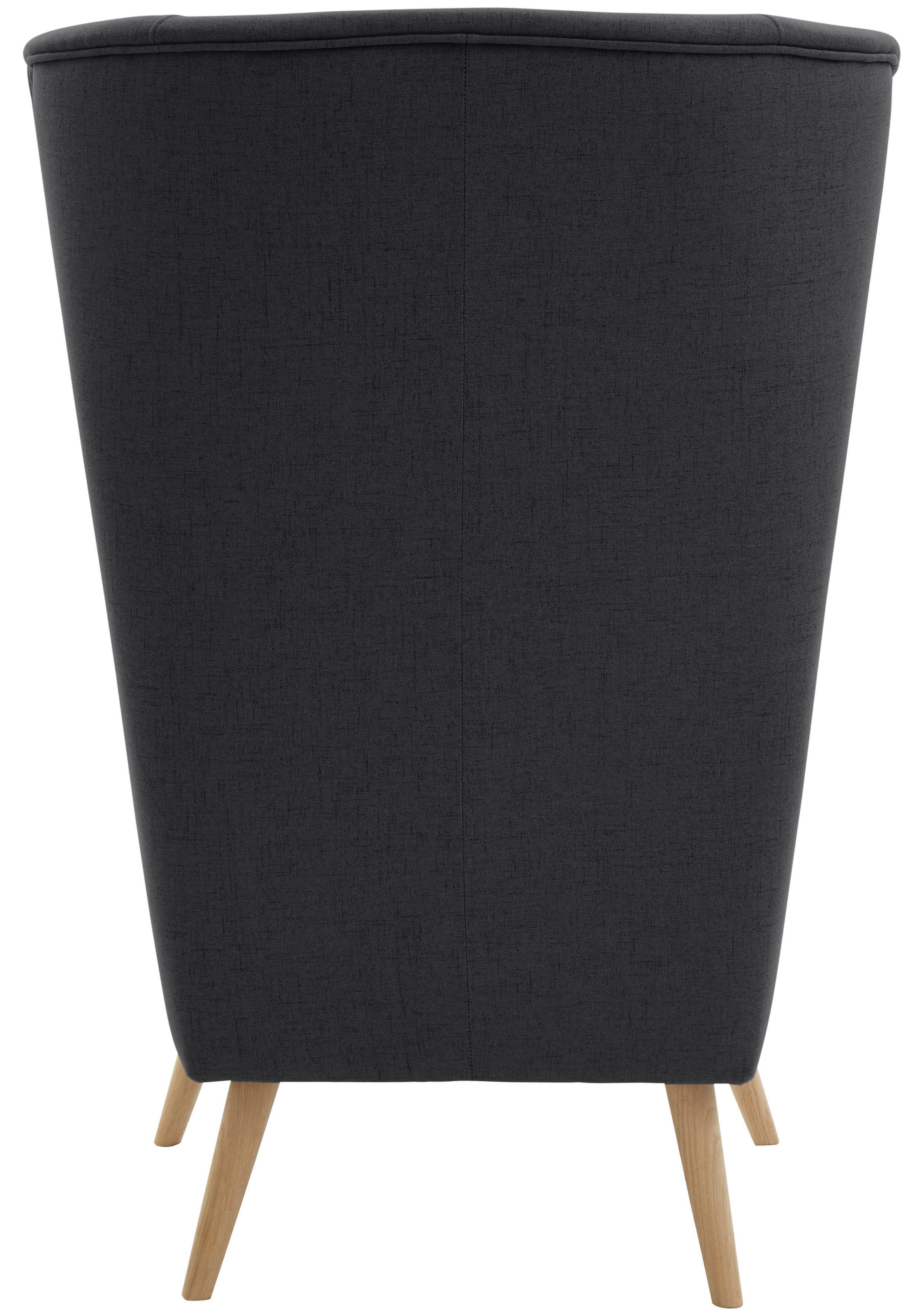 Home affaire Sessel »Salla auch in Fellimitat und Feincord, viele Bezugsarten, Ohrensessel« wahlweise mit oder ohne Hocker; grosser Sessel: Masse B/T/H: 78/94/118cm