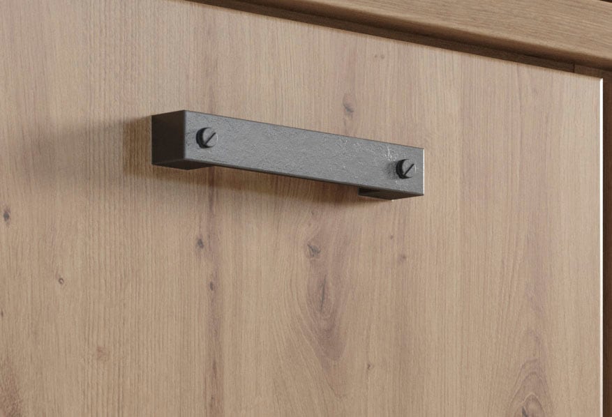 Home affaire Sideboard »Mia« 1 cuis tlg. Echtholzoptik, Eiche, 207 cm breiter Schrank