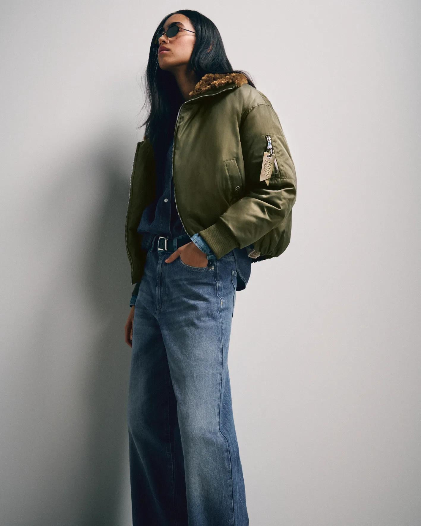 JOOP! Blouse en jean »Ude« coupe régulière avec col chemise et pli au dos,
