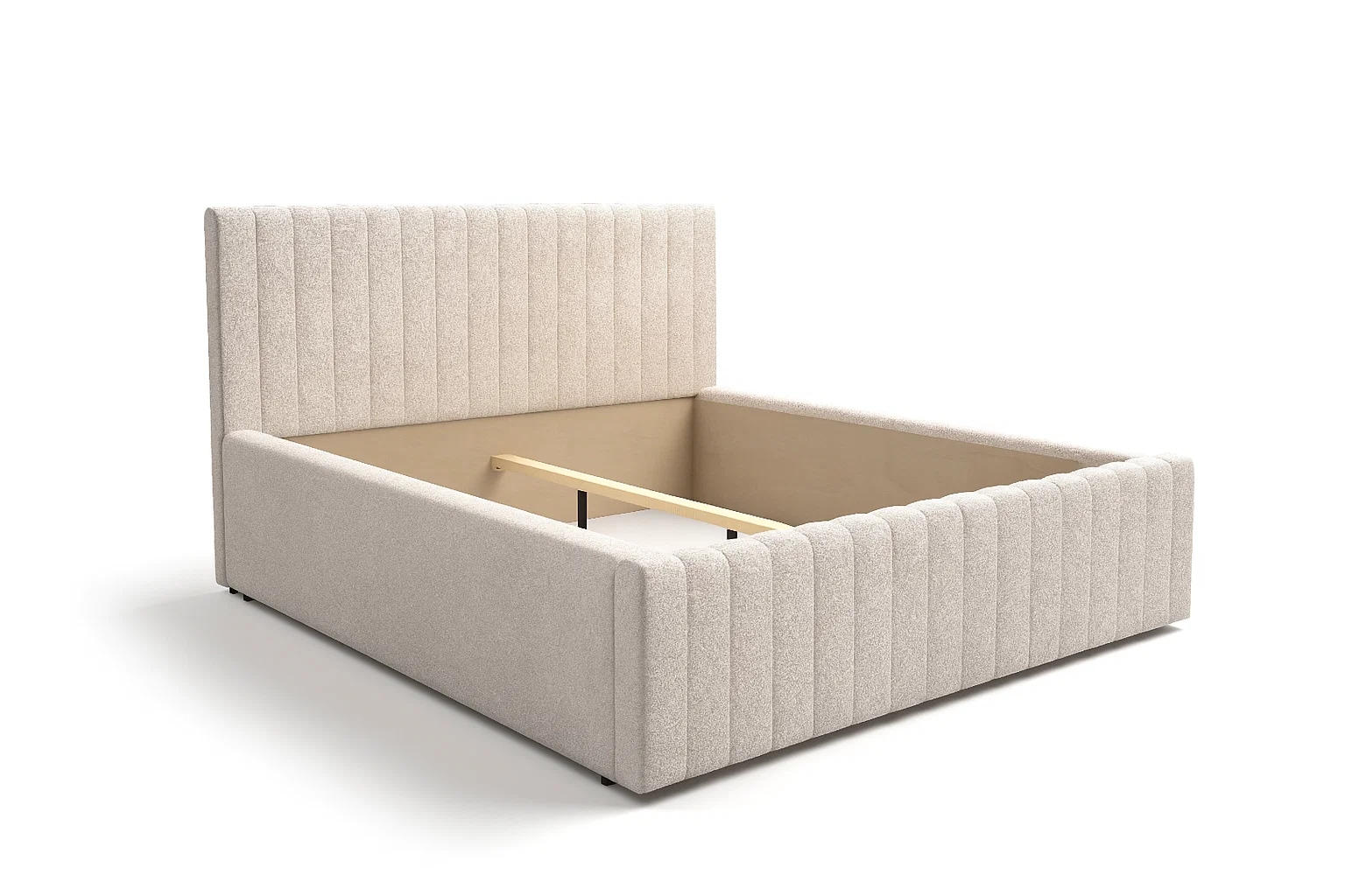 Home affaire Polsterbett »MOIVRE wahlweise mit/ohne Bettkasten, Breite Liegefläche 160/180 cm« Stauraumbett, Doppelbet mit Kopfteil, ohne Matratze, 2 Breiten