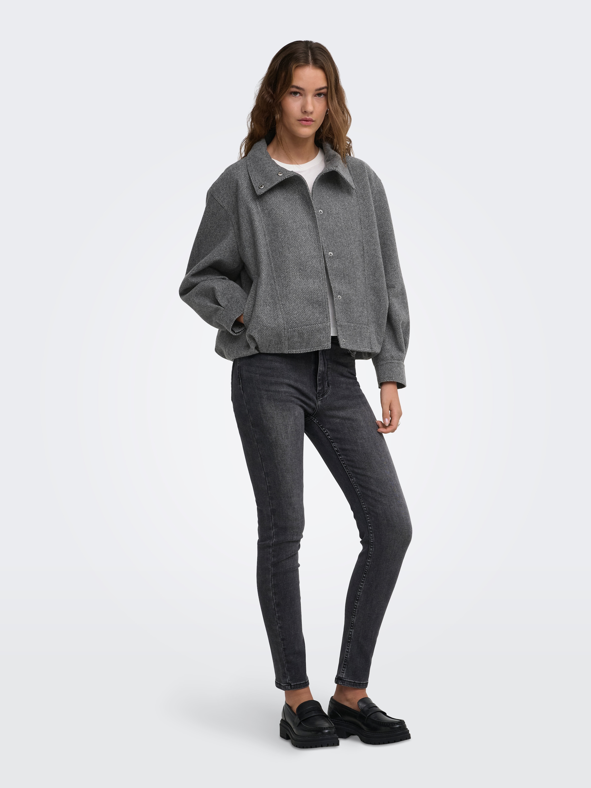 ONLY Veste courte »ONLASTA HIGH COLLAR BOMBER JACKET OTW« Kunstfaser