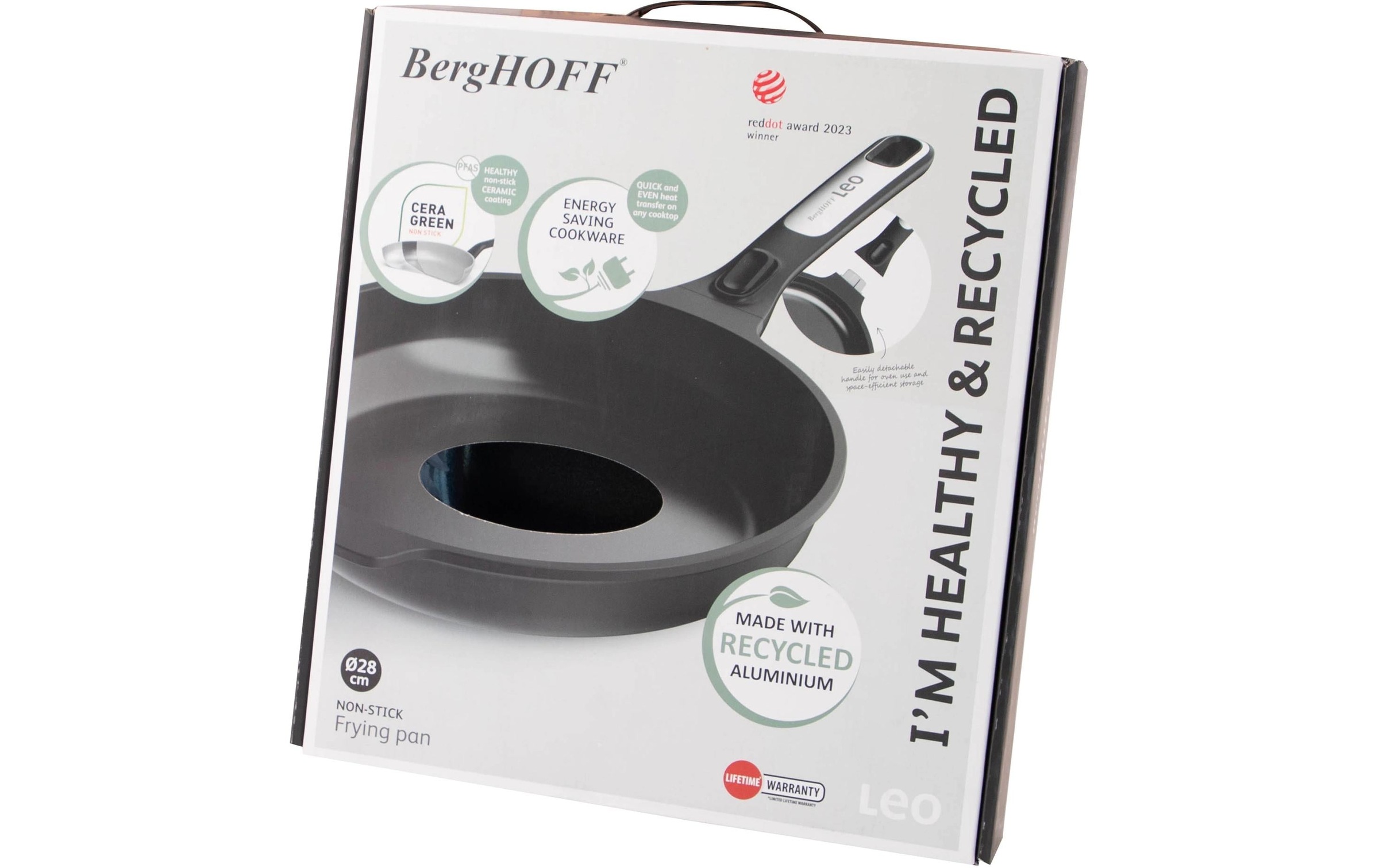 BergHOFF Bratpfanne »Leo Phantom mit abnehmbarem Griff« Aluminium