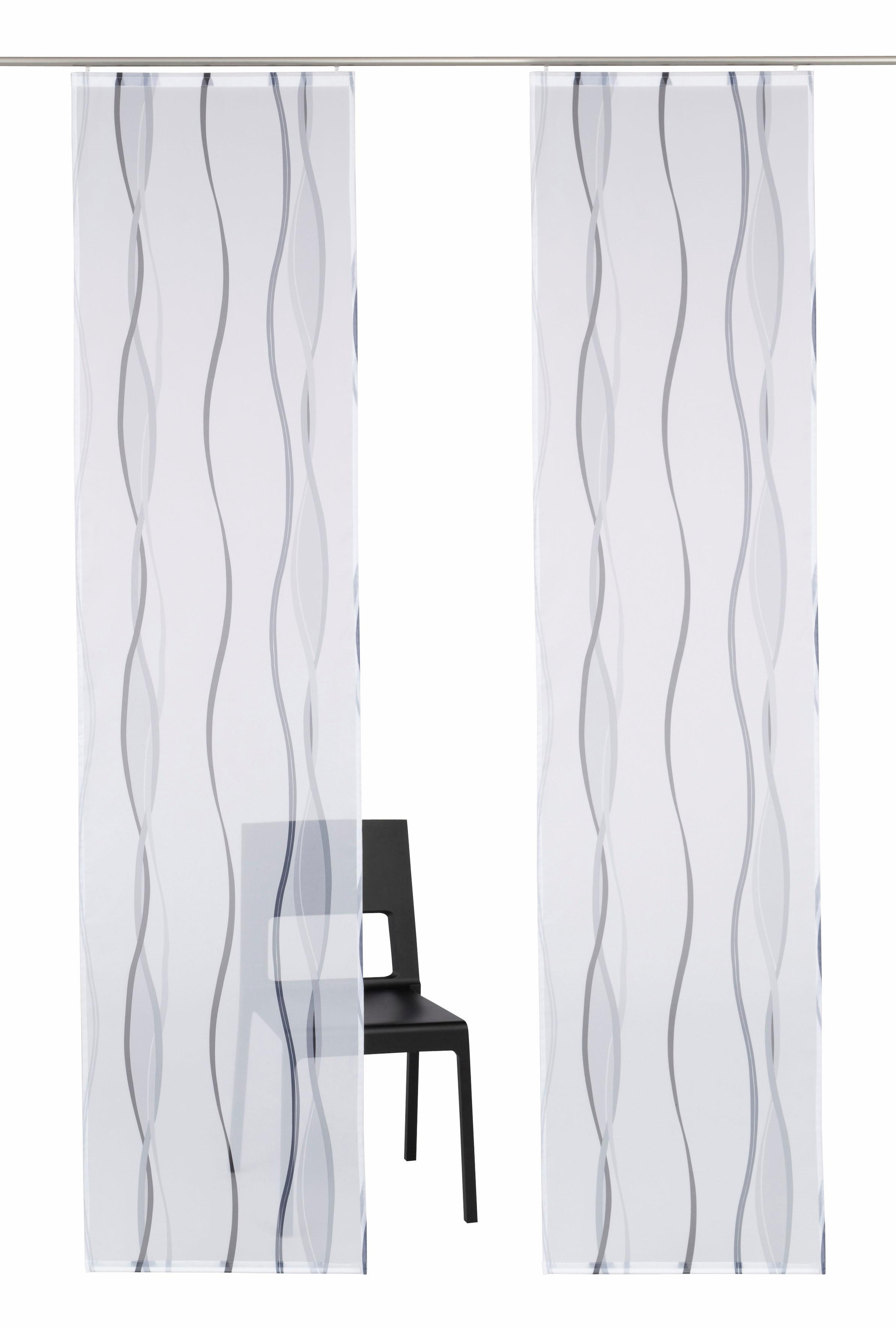 GOODproduct Rideau coulissant »Dimona« Rail velcro 2 cuis tlg. 2-er Set, Fertiggardine, mit Befestigungszubehör, Wellen