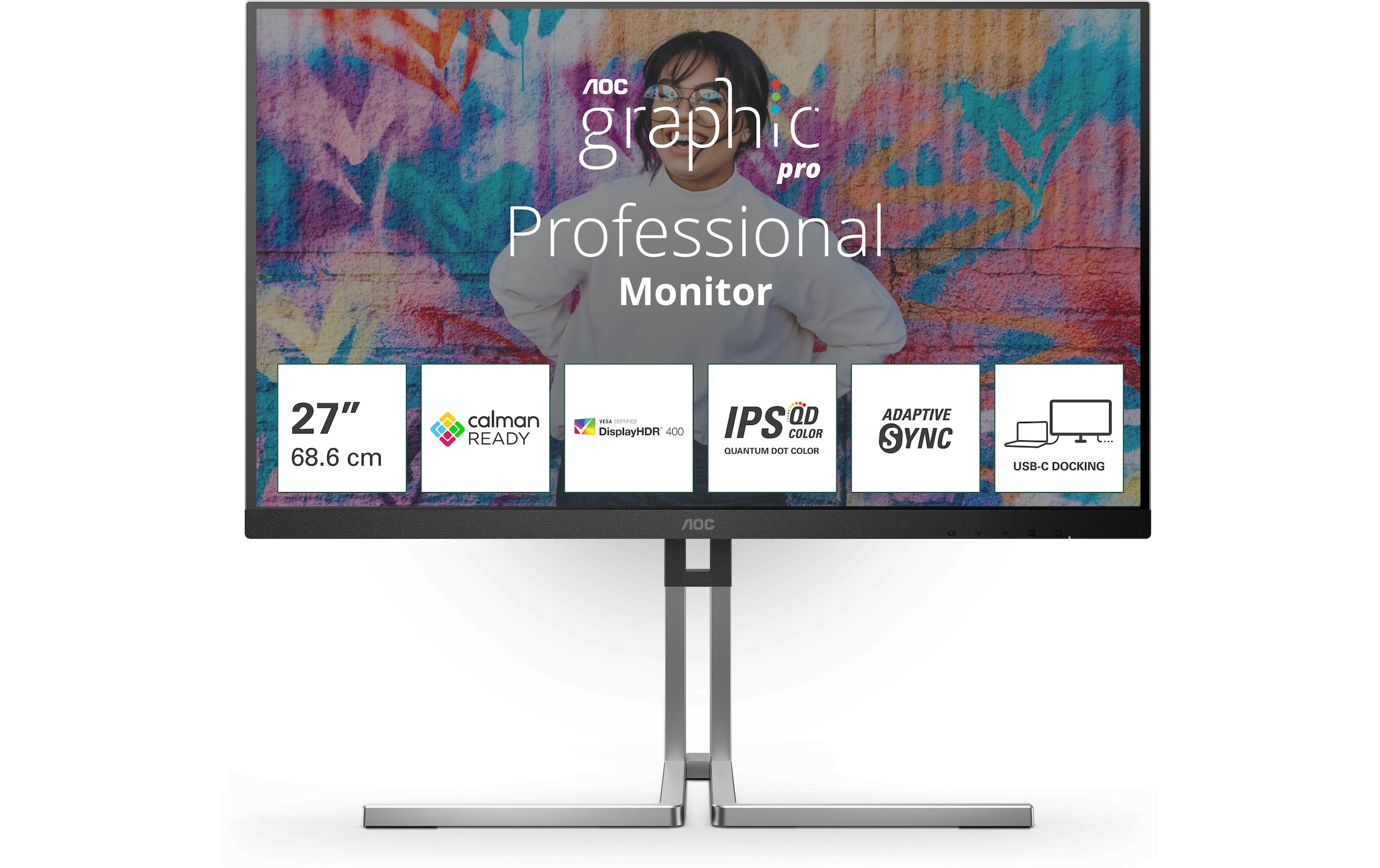 AOC Moniteur LED »Q27U3CV« 68,58 cm/27 ″  2560 x 1440 px 75 Hz