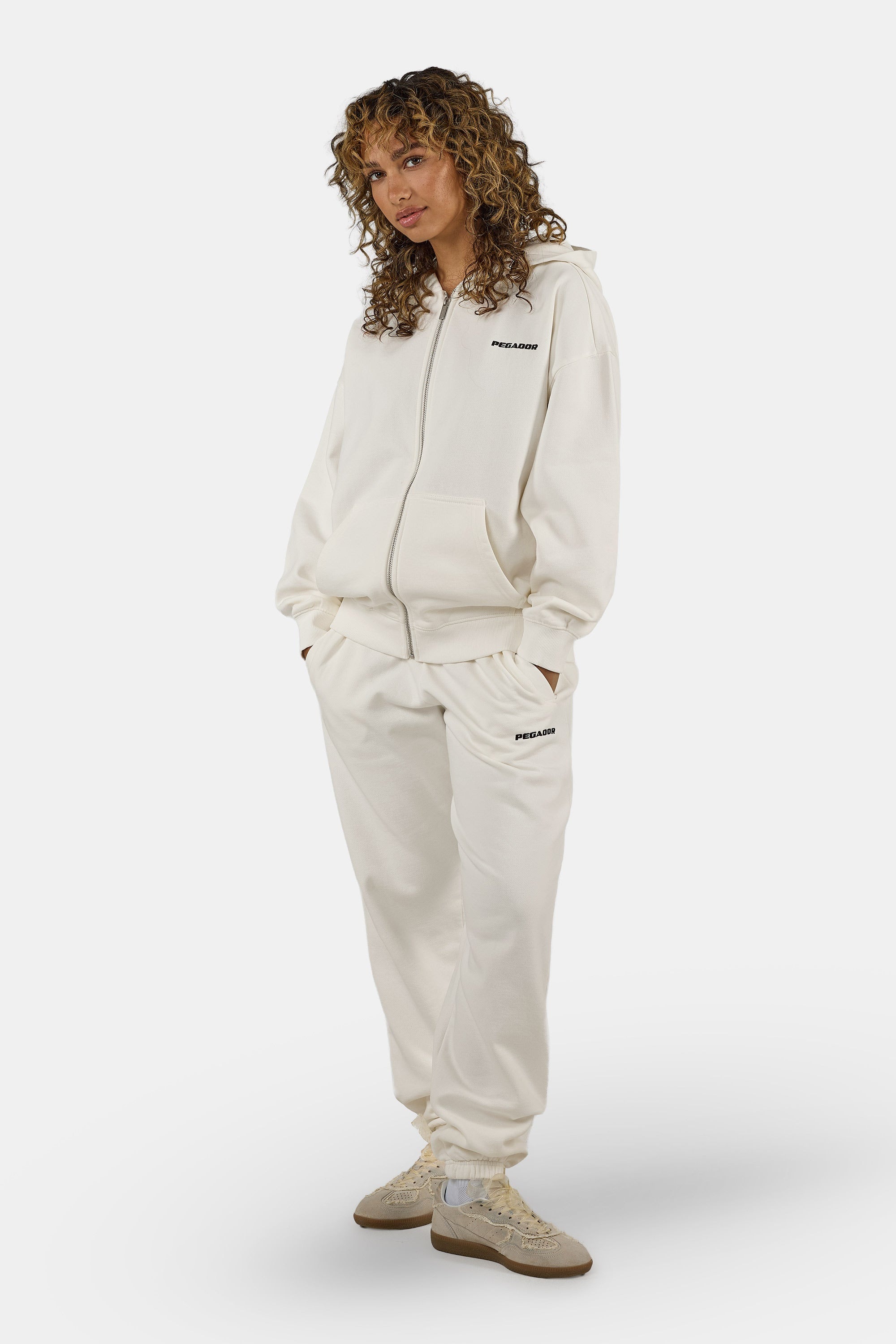 PEGADOR Sweat à capuche »Clarita Oversized Sweatjacket« mélange de coton, oversize