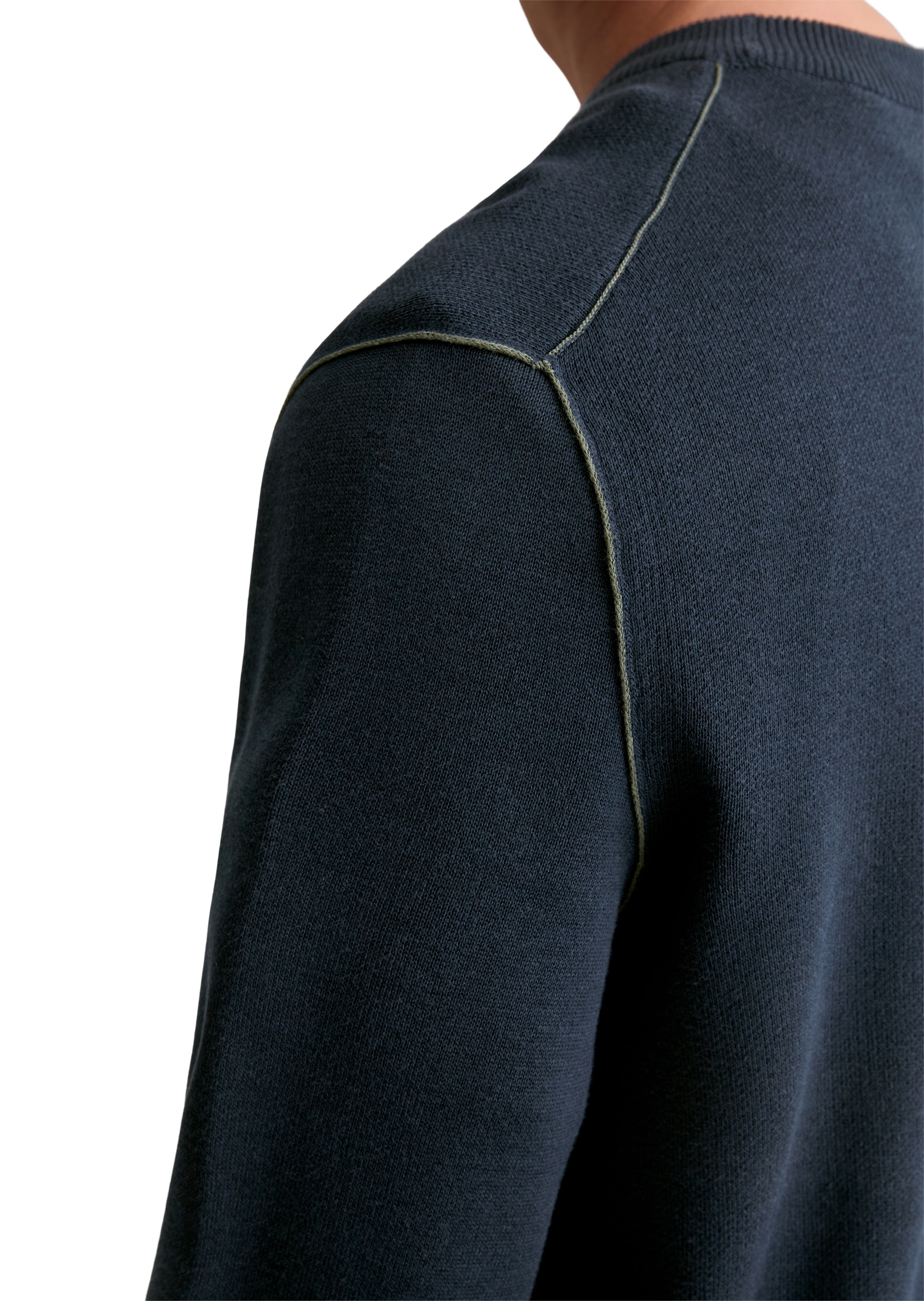 Marc O'Polo DENIM Pull à col rond regular fit, aus Double-Face-Cotton