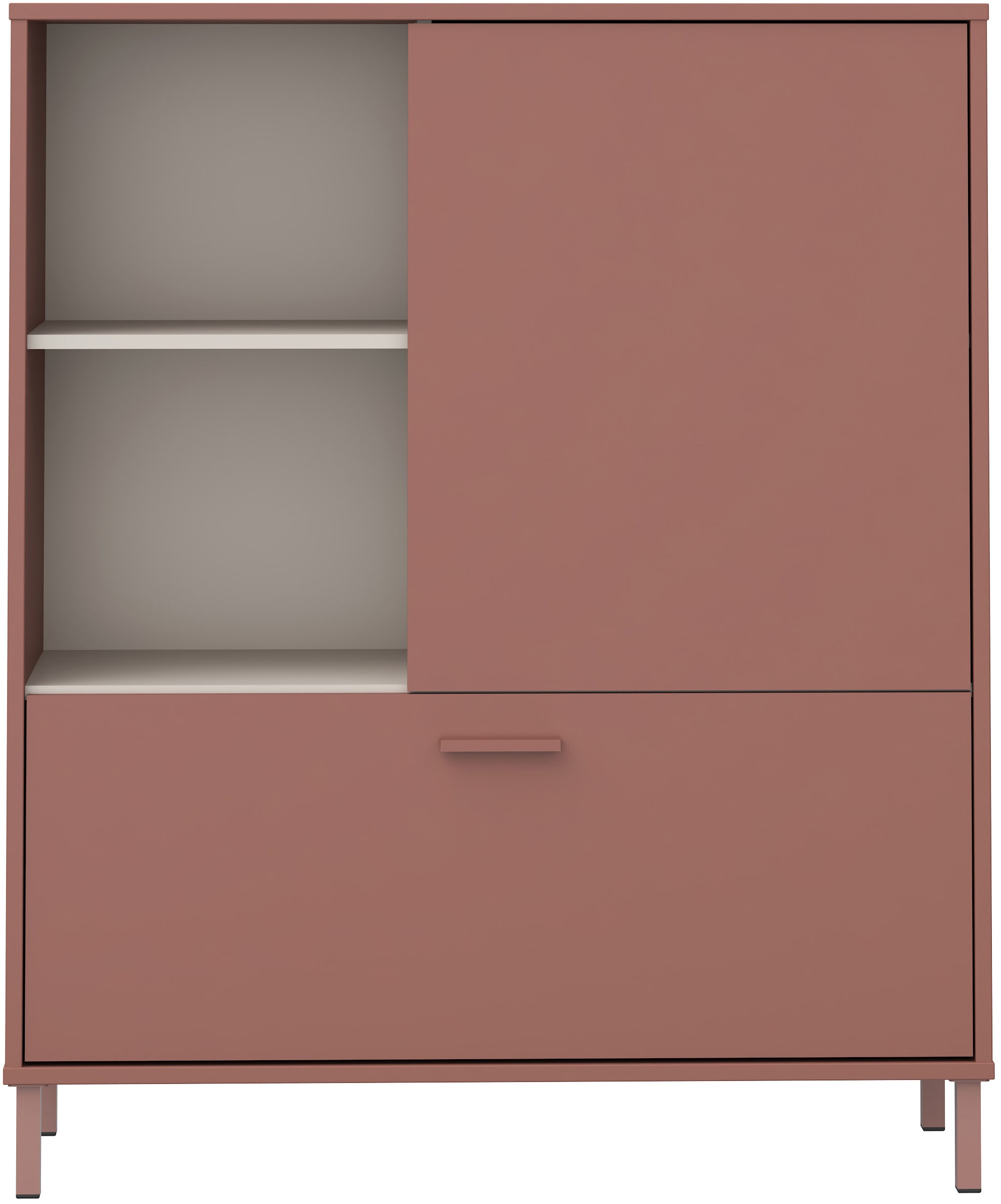 FORTE Commode haute »Milles Jugendzimmer« décor tendance, sortie totale, L/H/P 105,9/124,8/41,5
