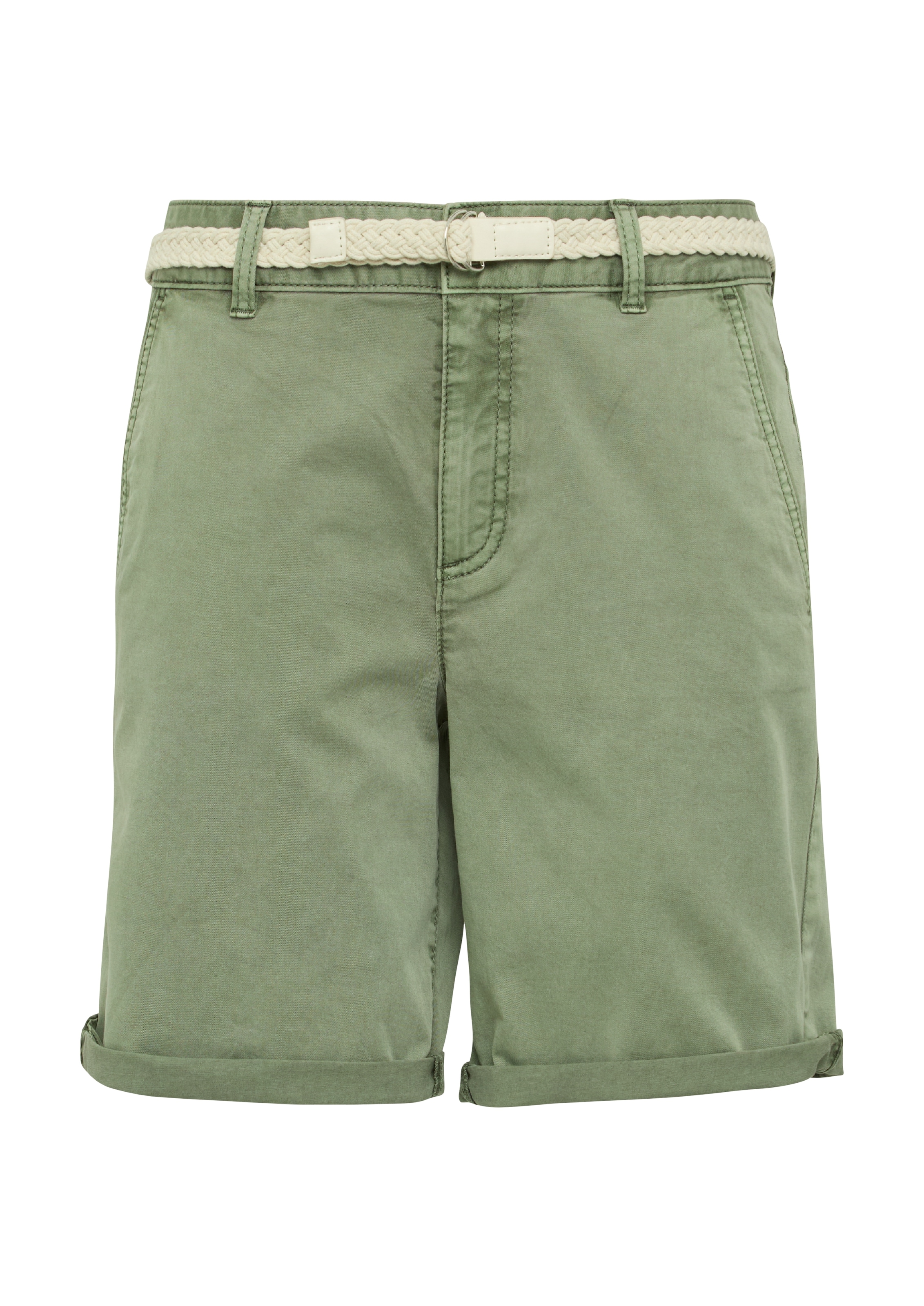 s.Oliver Chinoshorts  Sommerhose mit geflochtenem Gürtel