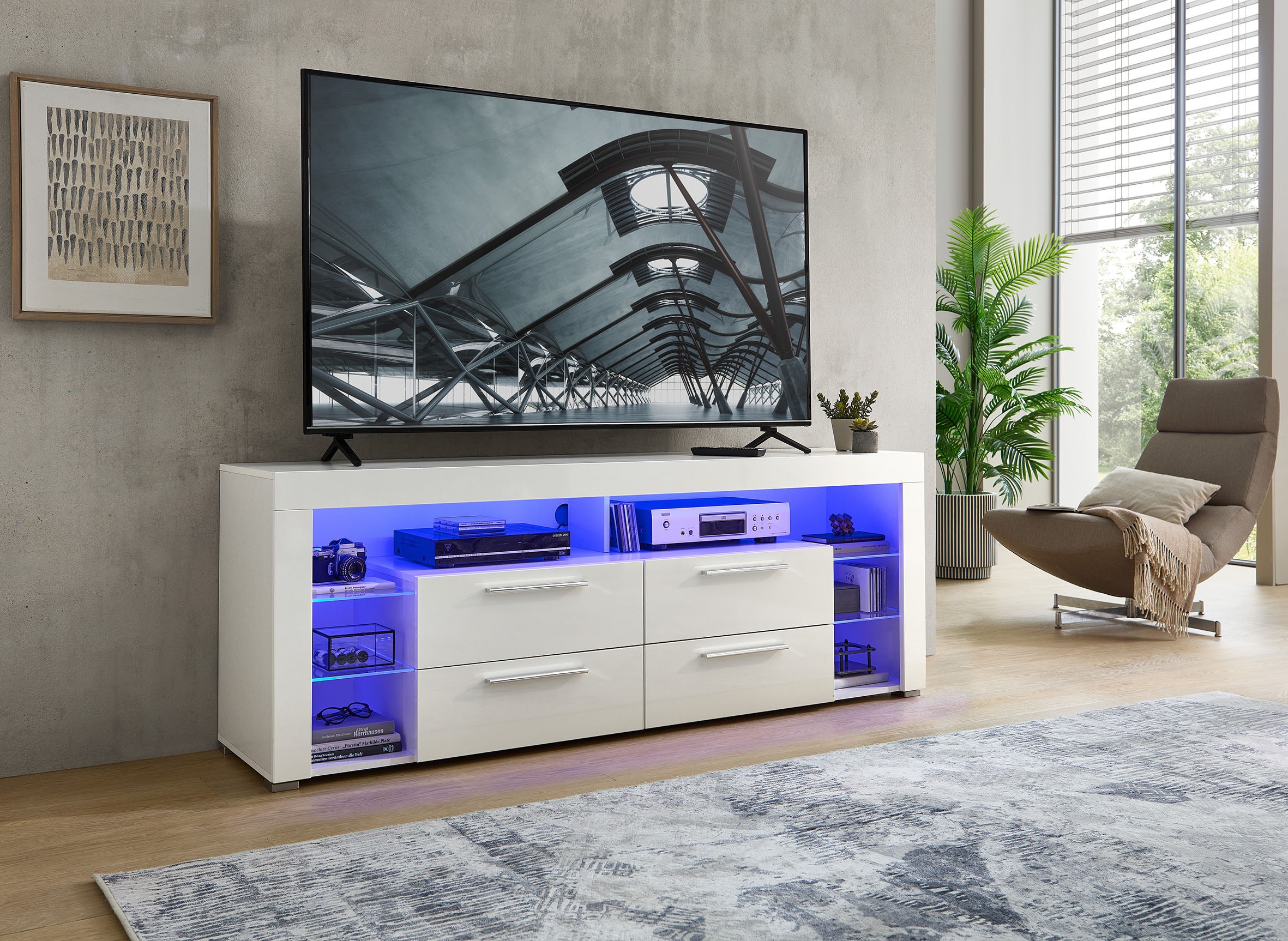 Stolkom Meuble TV »Goal TV Lowboard, B/H/T 179x67x 44 cm« 1 cuis tlg. %RESET$