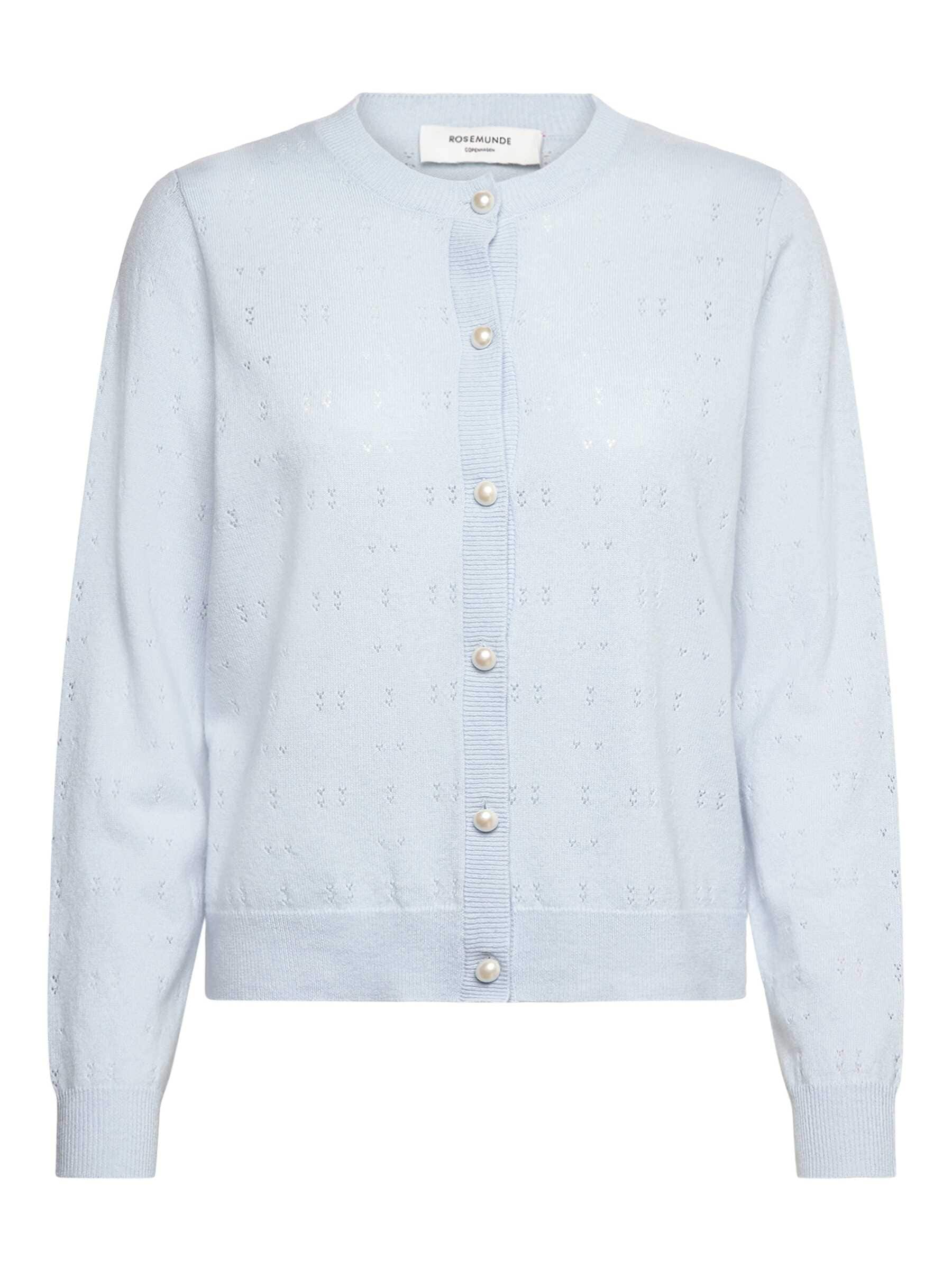 rosemunde Veste en tricot »Laica Pointelle cardigan« mit Rundhalsausschnitt, wunderschönes Ajour-Strickmuster