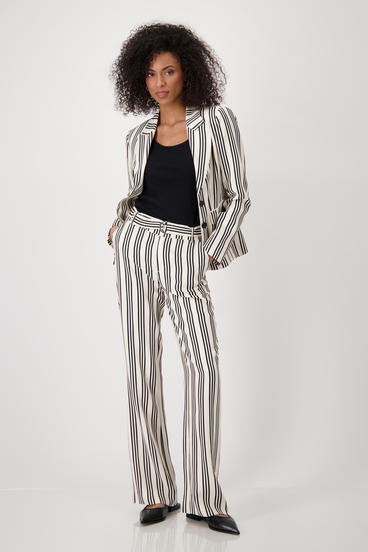 Monari Blazer court mit Streifen