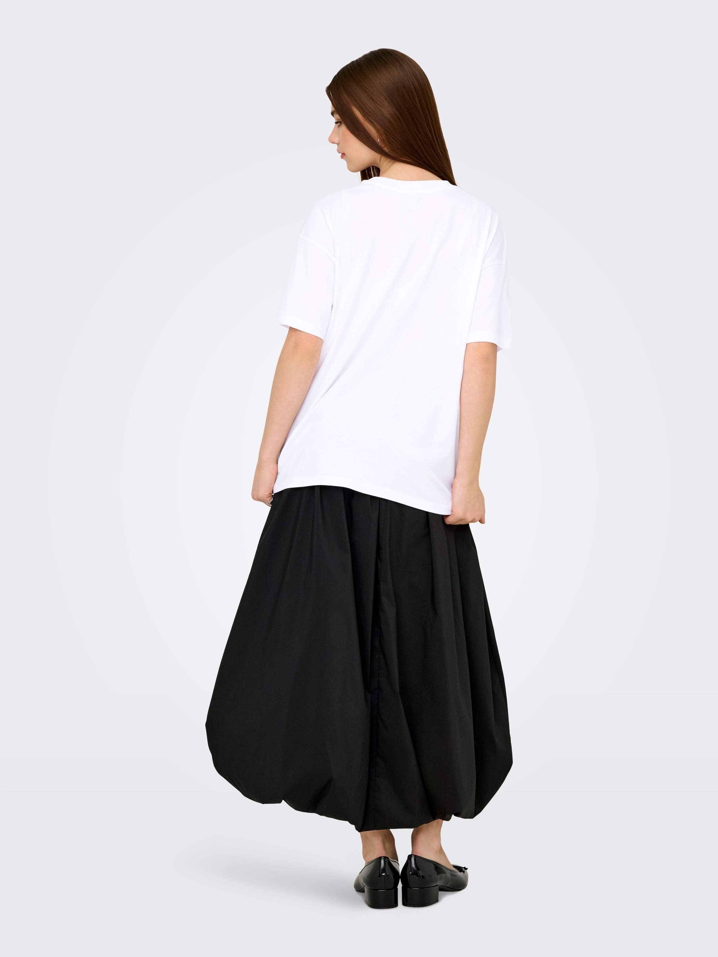 ONLY Kurzarmshirt »ONLVIVVI LIFE S/S LOVELY TOP JRS« Baumwolle, regular fit, Rundhals