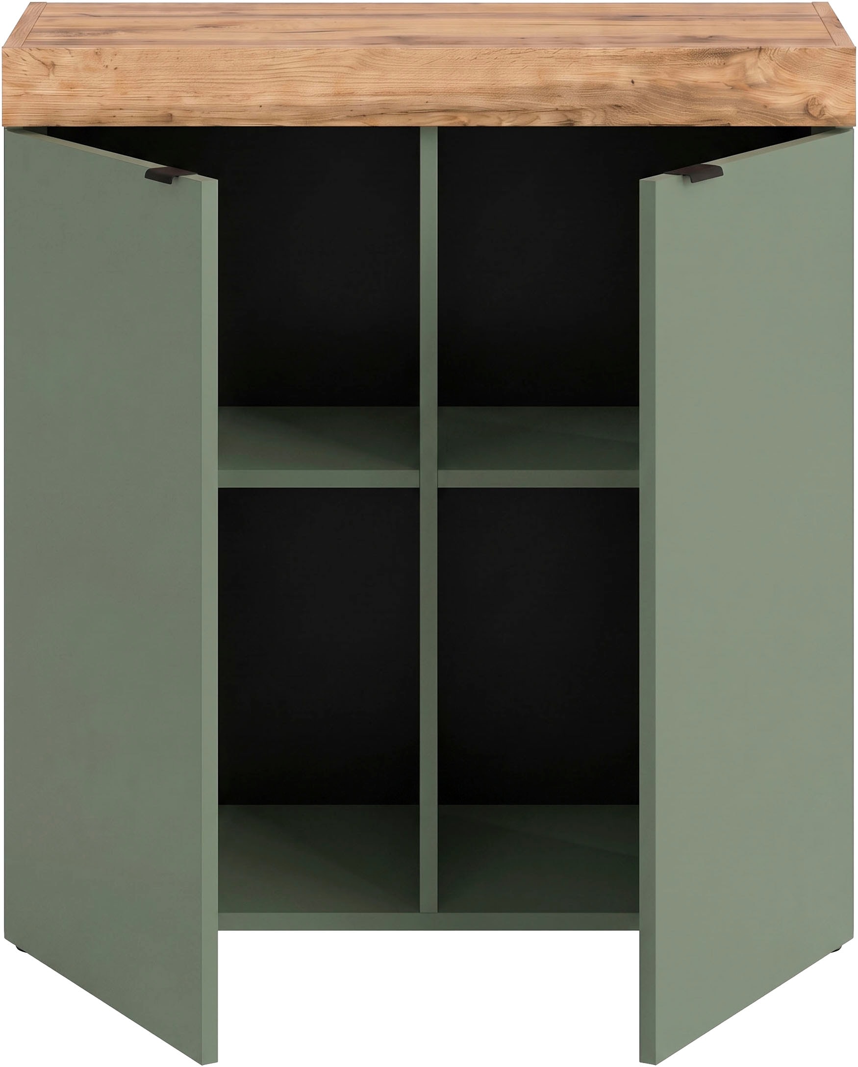 GOODproduct Commode »MAMBO II, Breite 77 cm, 2 Türen, 2 Einlegeböden« 1 cuis tlg. Commode, buffet, salon, chambre à coucher