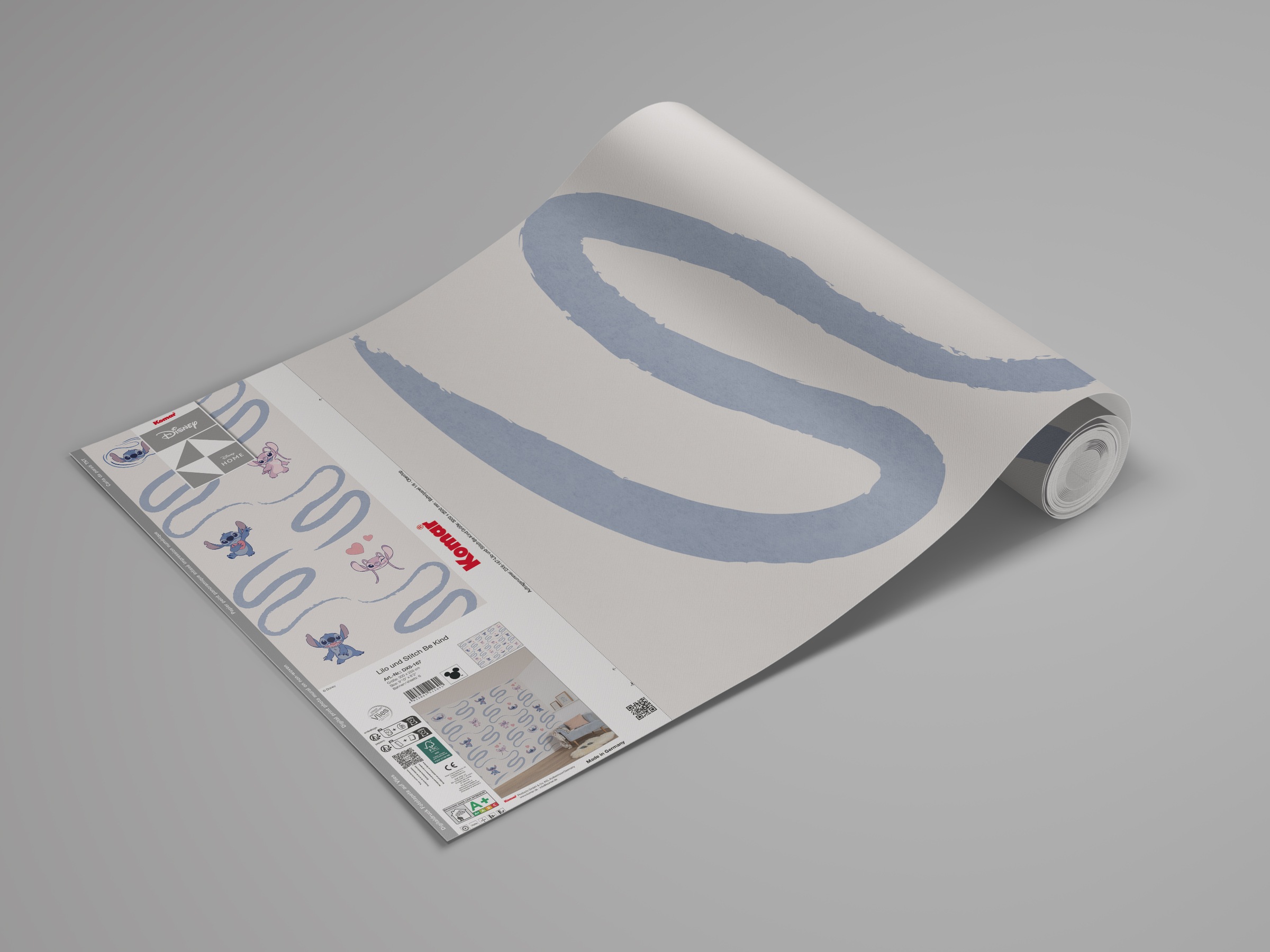 Komar Fototapete »Digitaldruck Vlies -  Lilo und Stitch Be Kind - Grösse 300 x 250 cm« bedruckt glatt Kinderzimmer