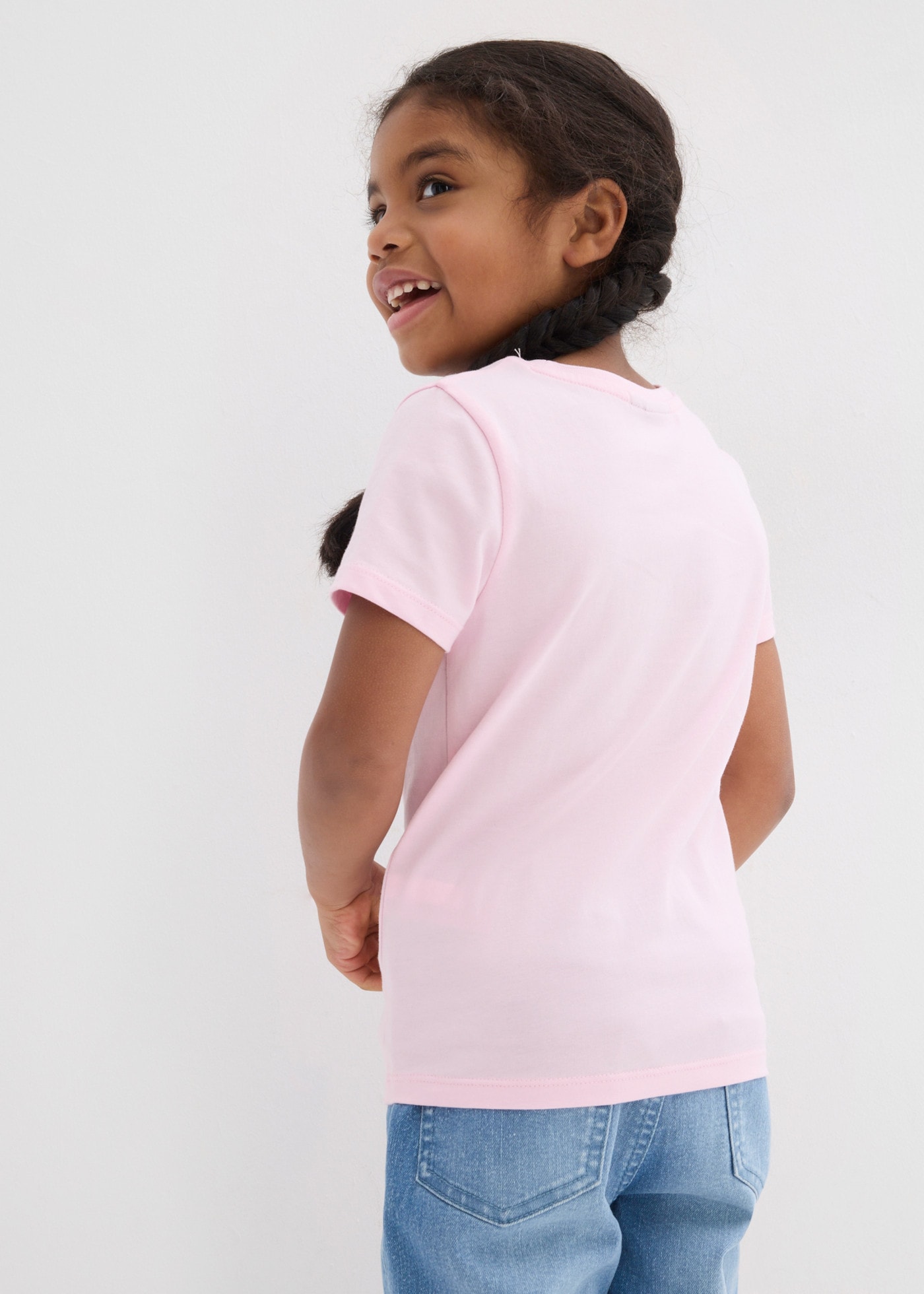 bonprix T-shirt Paquet, lot de 3,  avec col rond, manches courtes, coupe droite, lot de 3