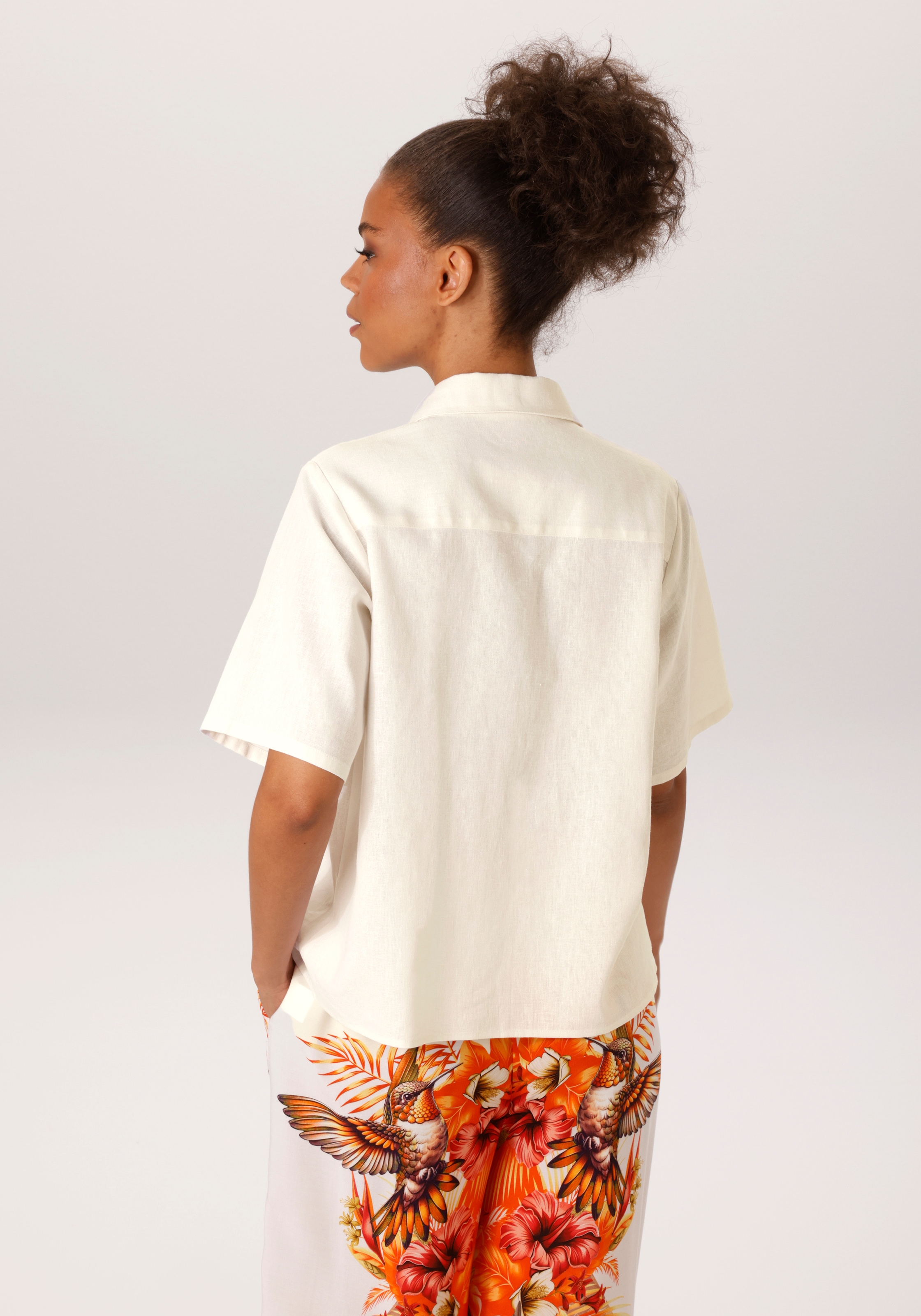Aniston CASUAL Blouse à manches courtes mit Leinen
