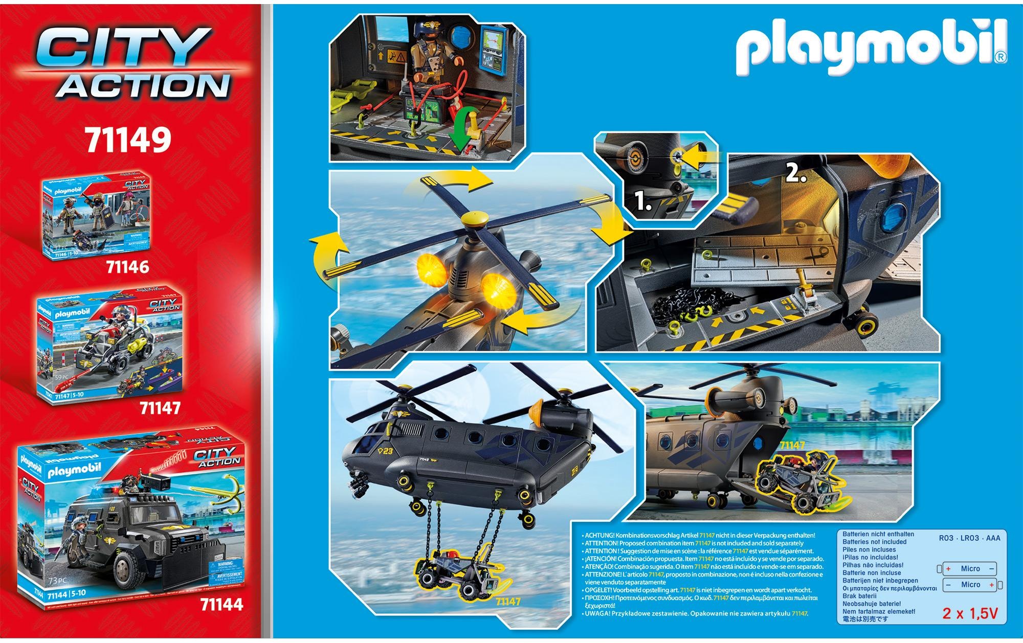 Playmobil® Briques de jeu »City Action SWAT-Rettungshelikopter 71149«