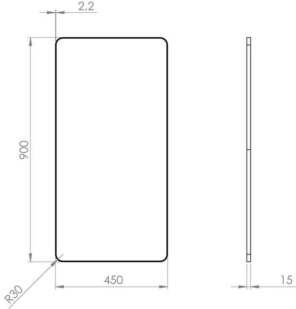 Loevschall Miroir »Refine Wandspiegel rechteckig – eleganter Designspiegel mit edlem« Rahmen in vielen Grössen & Farben für Bad, Flur & Schlafzimmer