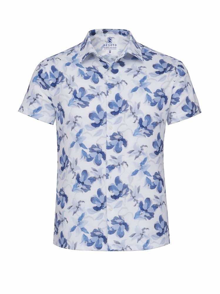 DESOTO Chemise à manches courtes »Casual Kent 1/2« chemise en jersey, col Kent, coupe slim