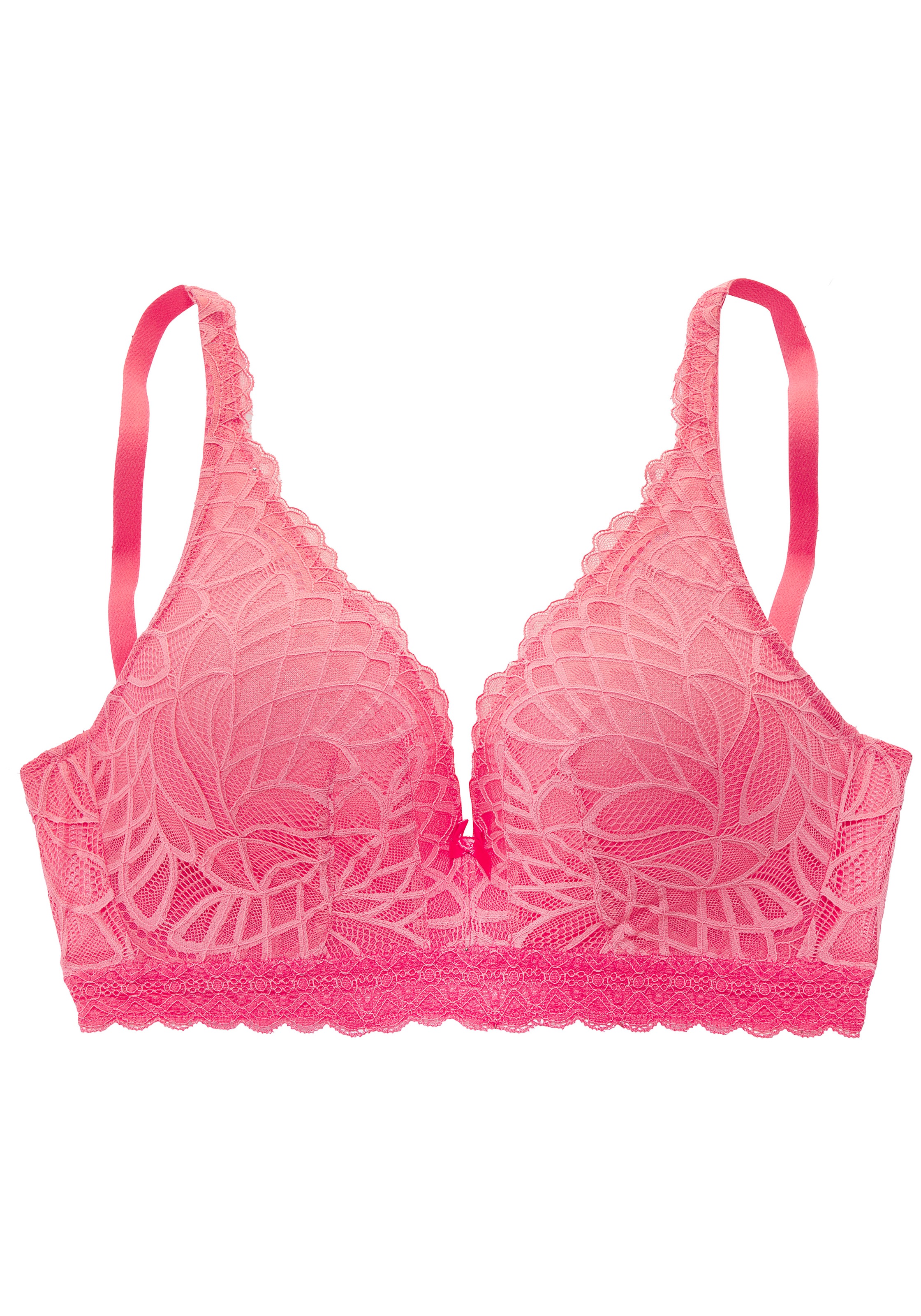 LASCANA Soutien-gorge à bretelles sans armatures, entièrement en dentelle – idéal pour les grandes tailles