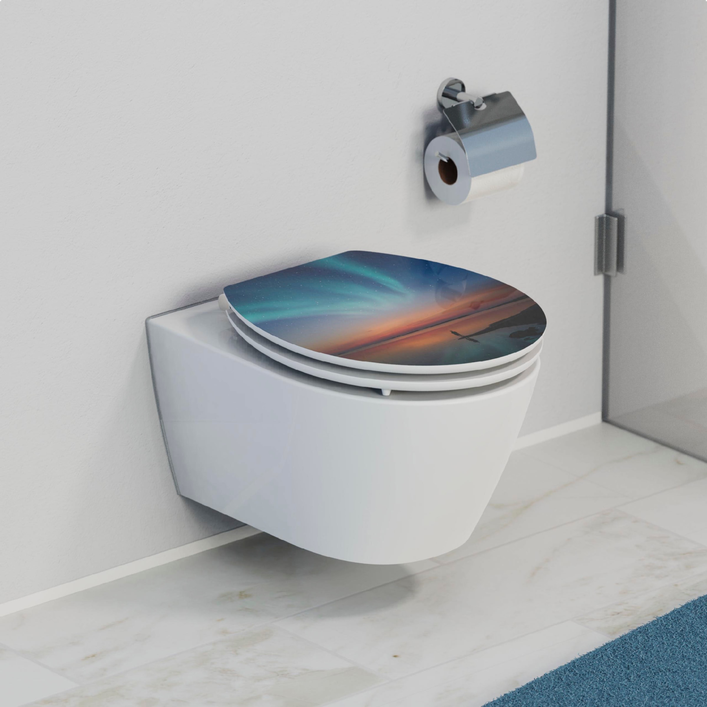 Schütte WC-Sitz »POLAR LIGHTS« bruchsicher und kratzfest, Absenkautomatik, Standardmass
