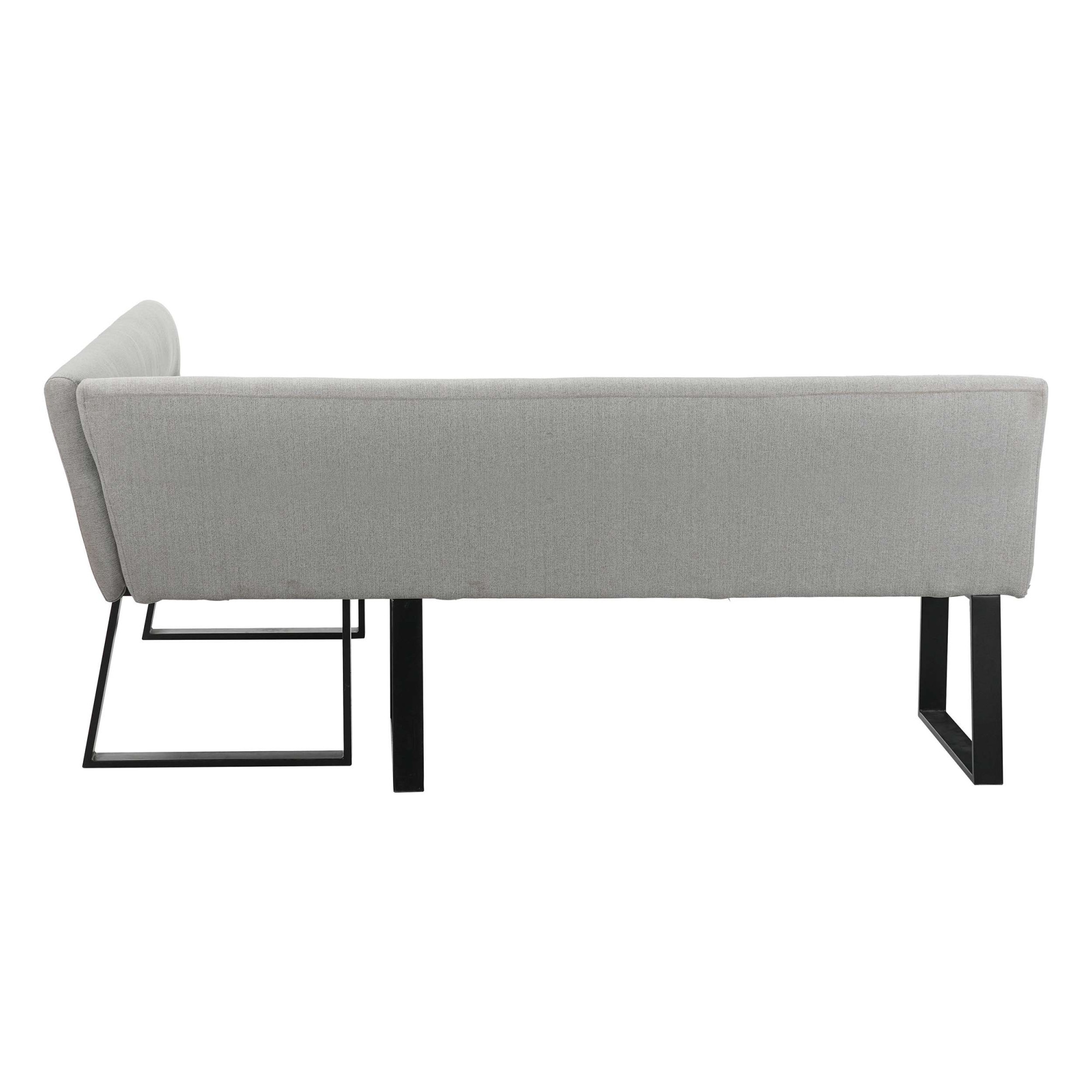 GOODproduct Banc de salle à manger »Ivanna« schwarzes Metallgestell, Webstoff Bezug, Breite 193/152