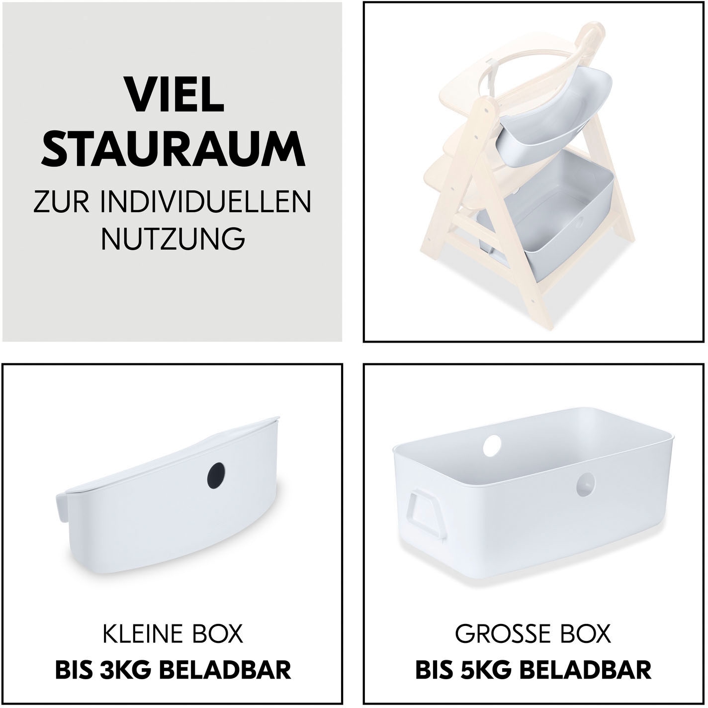 Hauck Aufbewahrungsbox »Alpha Box Set, white« für Hochstühle