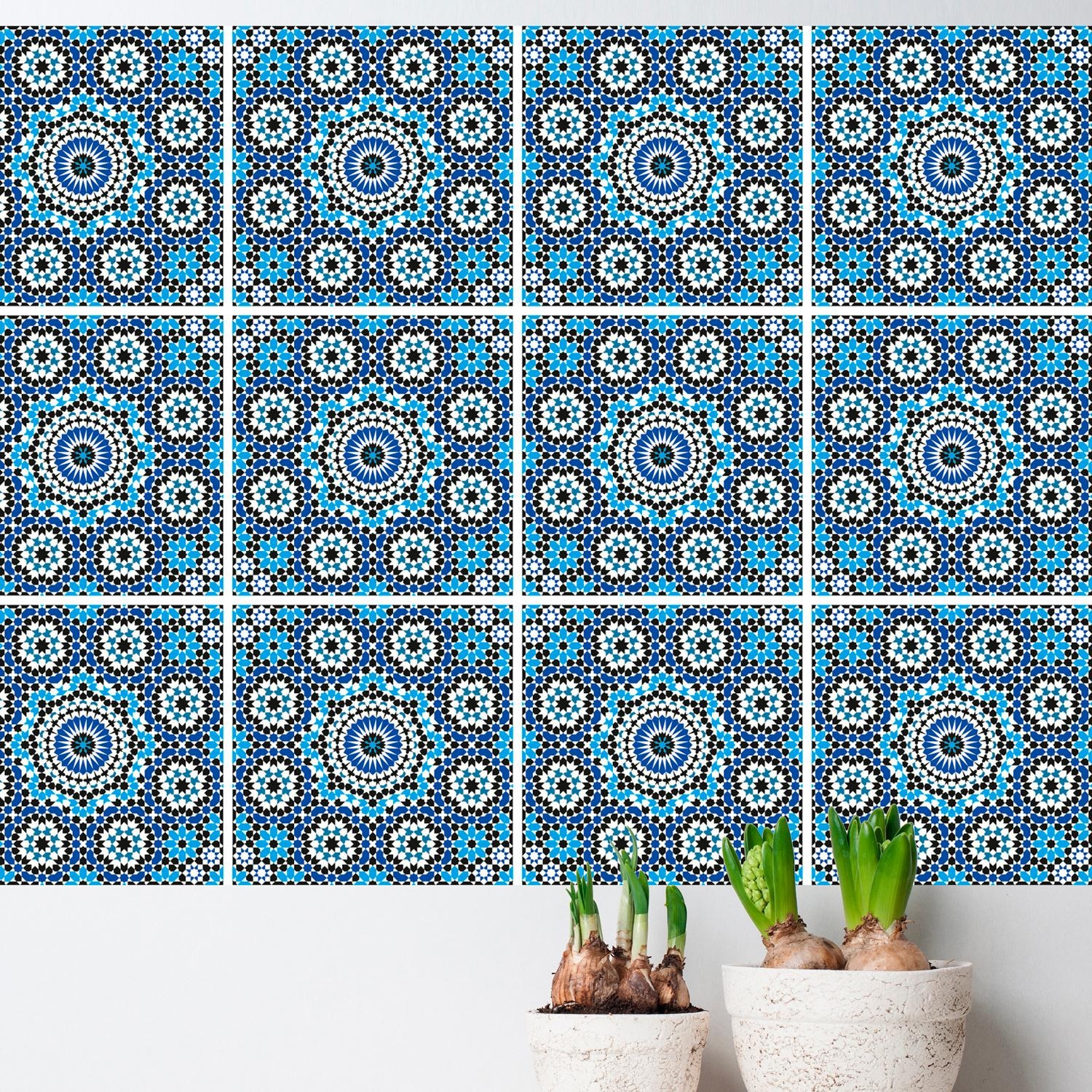 queence Autocollants pour carrelage »Kreise« Stickerfliesen, selbstklebend, Sticker, 12er Set