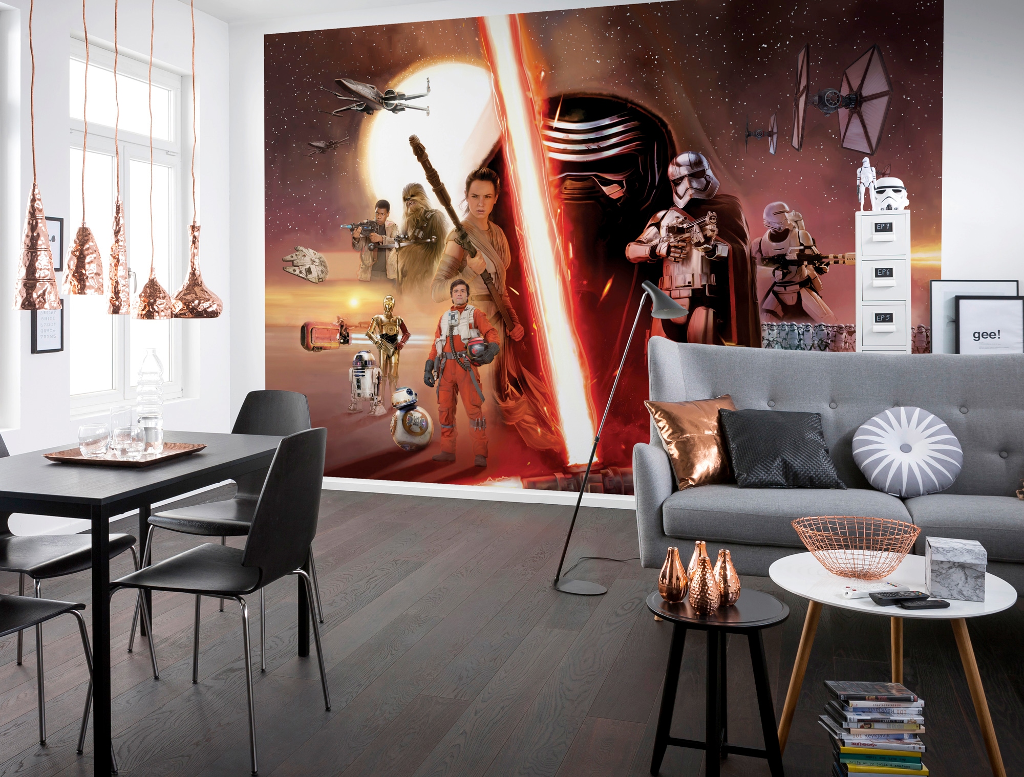 Komar Fototapete »STAR WARS EP7 Collage - Grösse 368 x 254 cm« bedruckt glatt Kinderzimmer