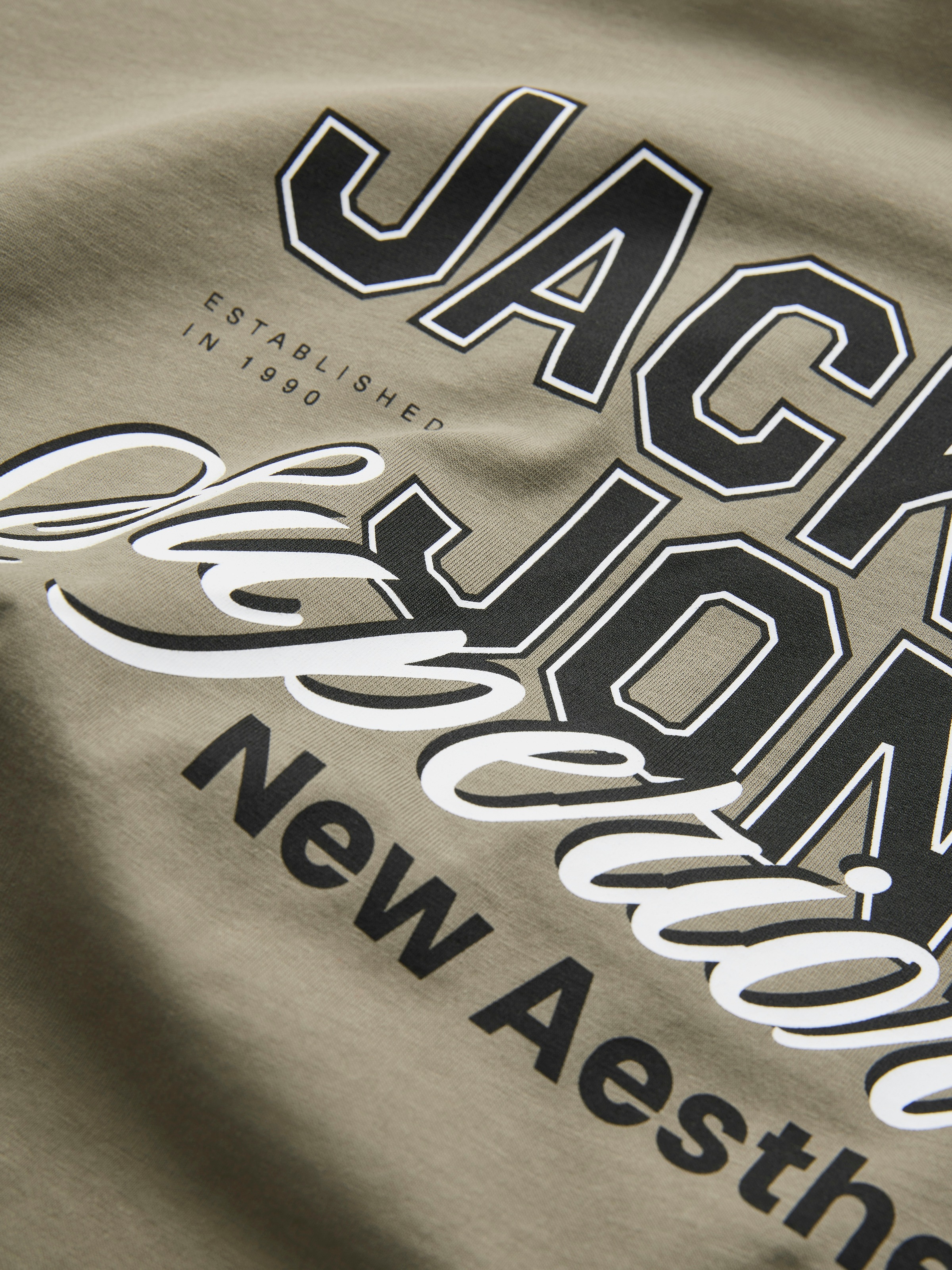 Jack & Jones Rundhalsshirt »JJELOGO TEE SS O-NECK 2 COL SS26 SN« mit Grafikprint