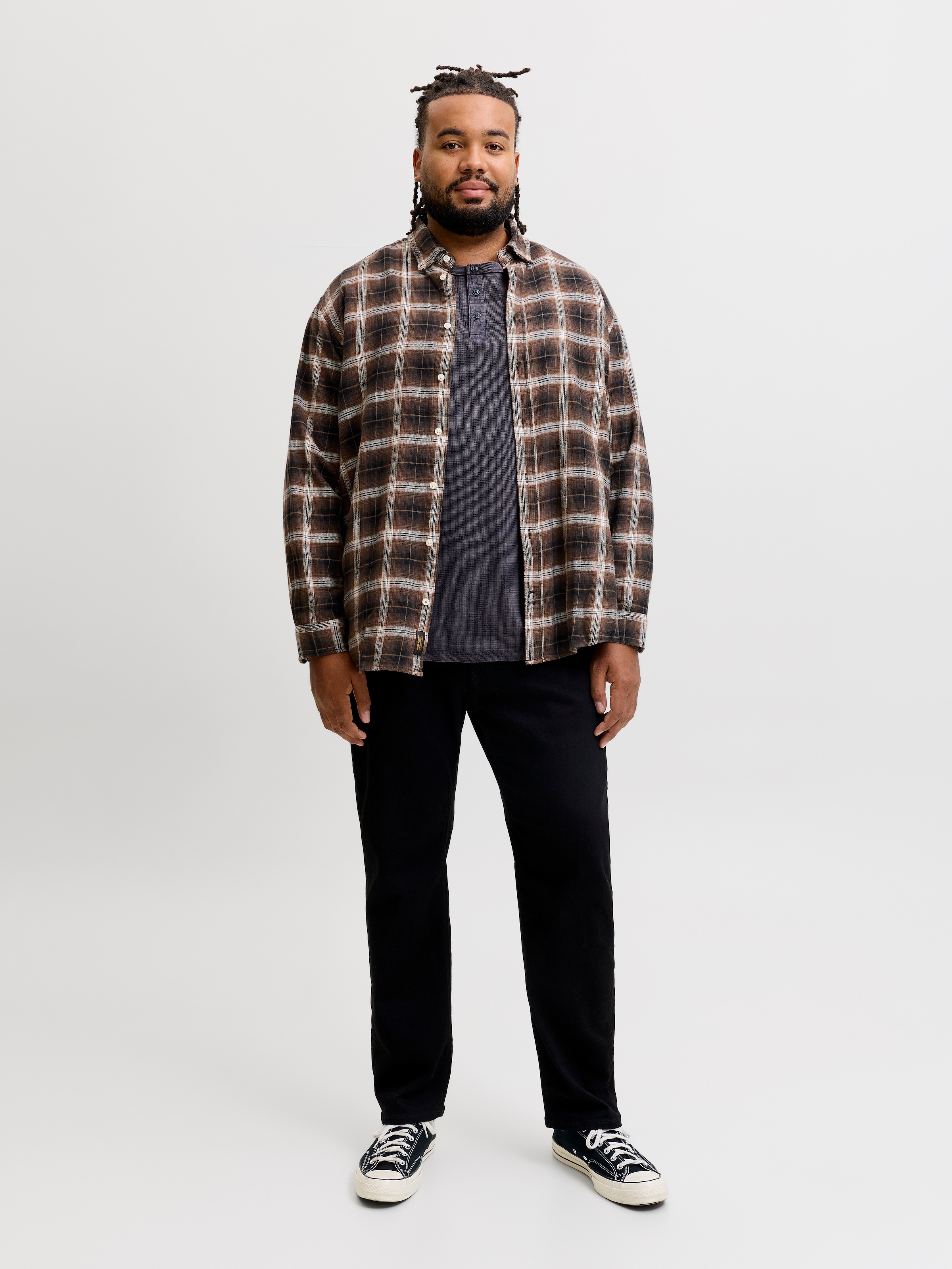 Jack & Jones PlusSize Chemise à manches longues »JJEFIELD CHECK SHIRT LS SN PLS« coton, coupe décontractée