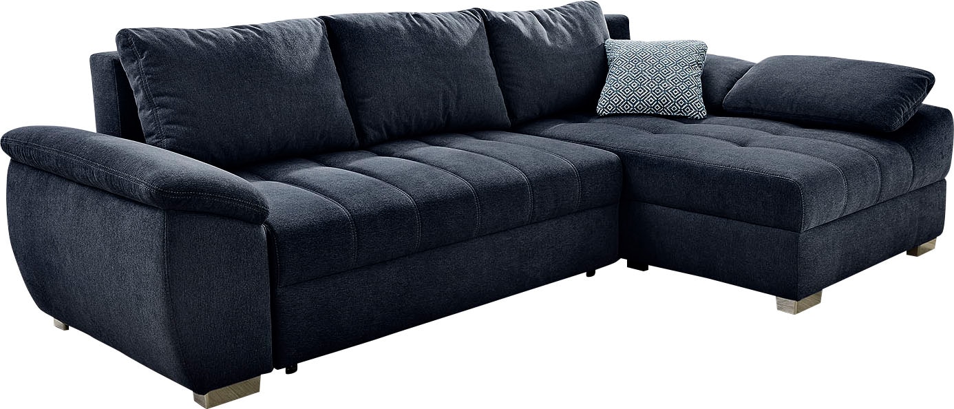 Jockenhöfer Gruppe Canapé d'angle »Alster L-Form, B: 268 cm« mit Bettfunktion, Bettkasten & Zierkissen