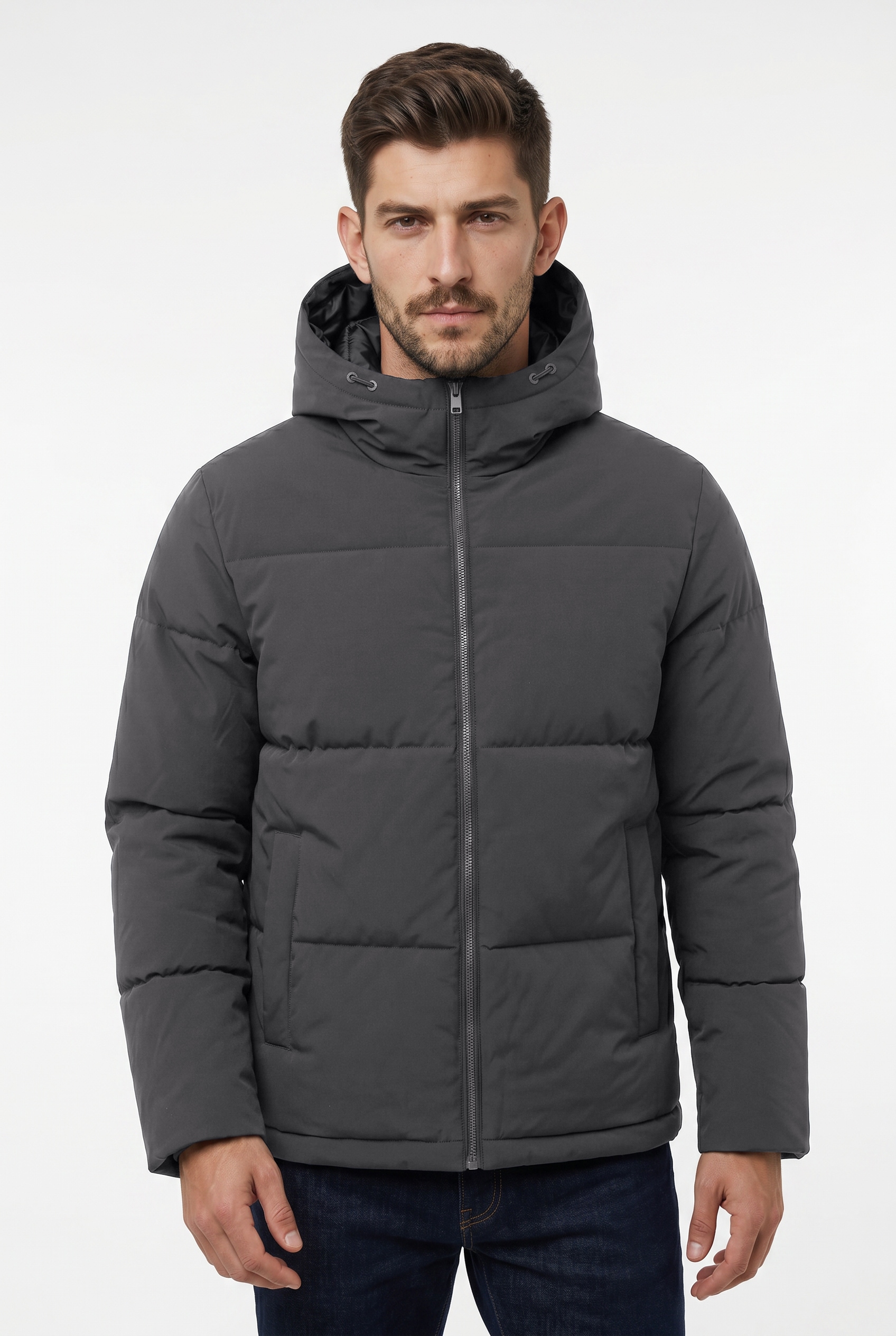 Jack & Jones »JJNEPTUNE PUFFER JACKET« avec capuche Fibre synthétique, tissu matelassé, capuche, coupe regular