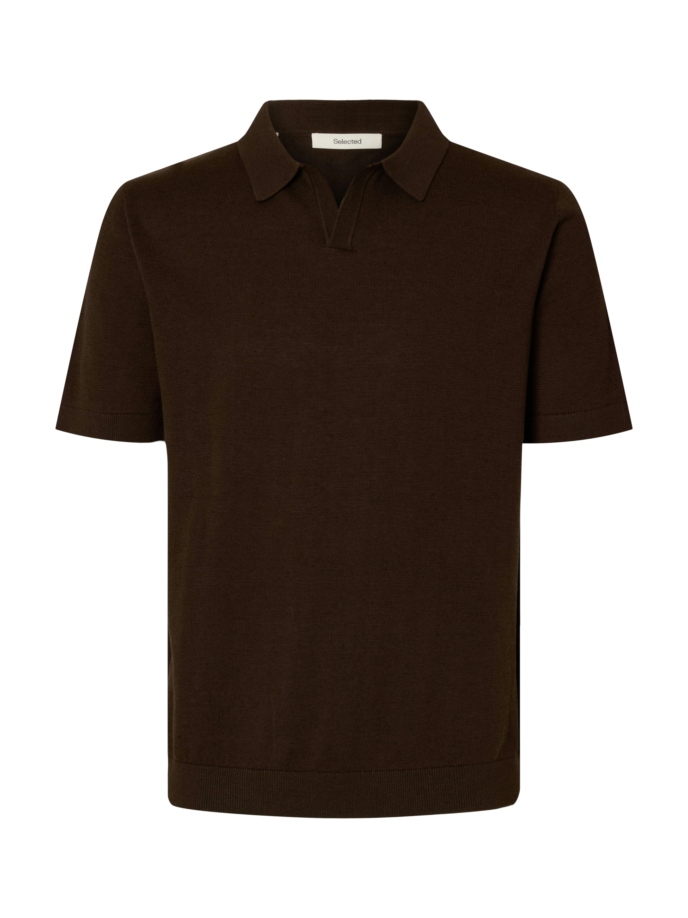 SELECTED Poloshirt »SLHMATTIS SS KNIT SUN OPEN POLO NOOS«