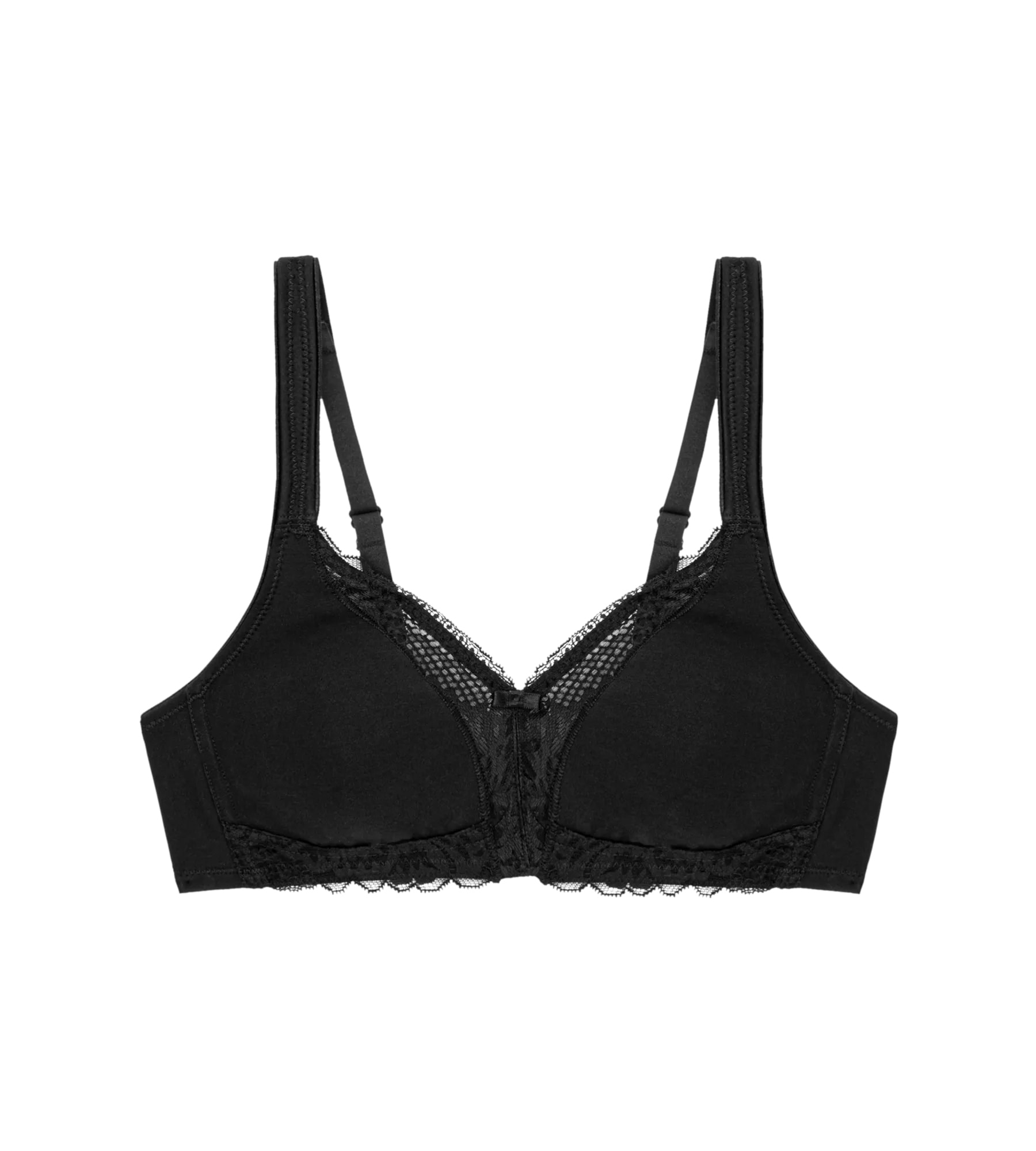 Triumph Soutien-gorge sans armatures »Modern Lace+Cotton« Embouts pointus, maintien ferme sans arceau, respirant, léger