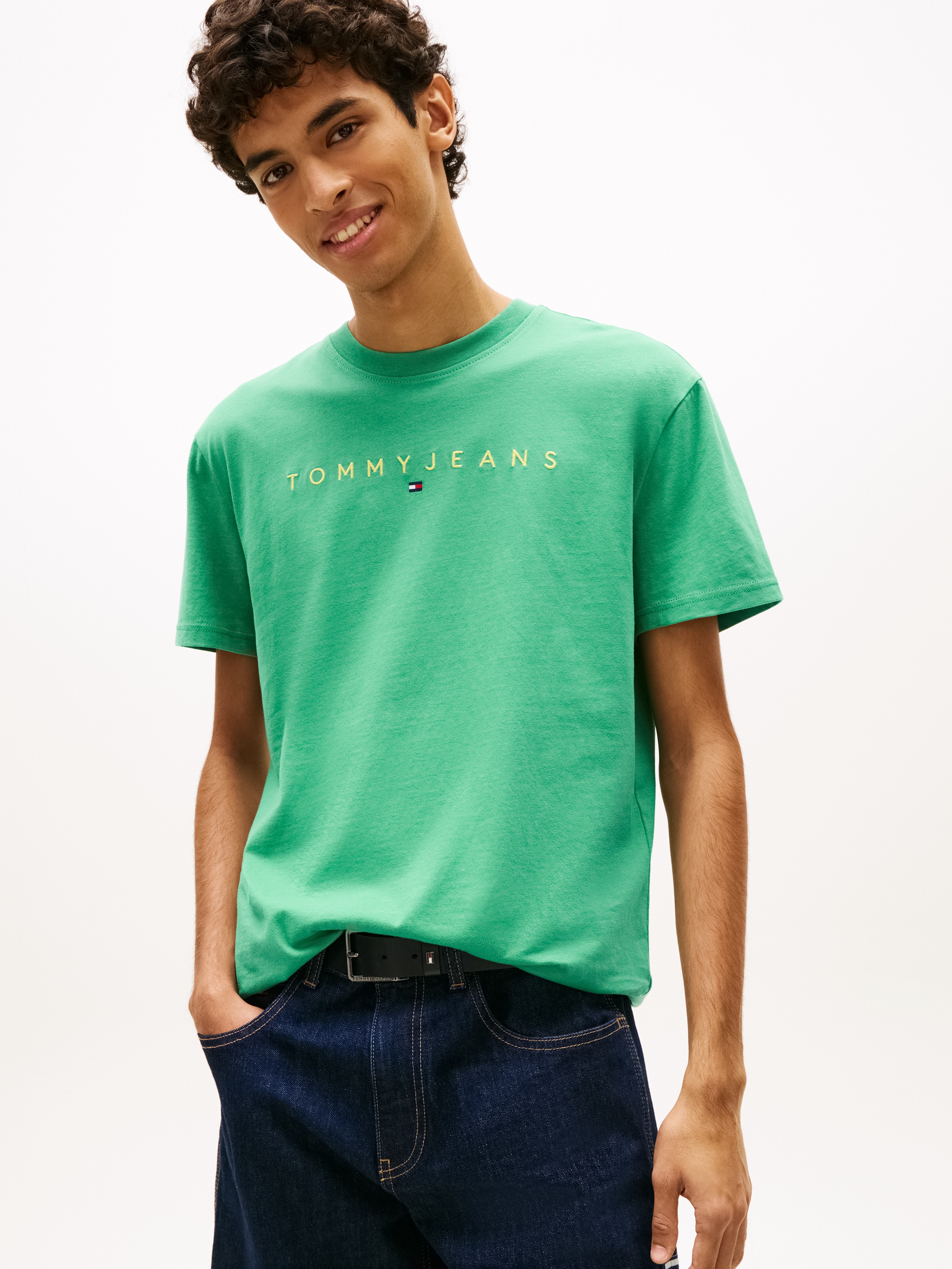 Tommy Jeans »TJM REGULAR LINEAR LOGO EXT« Rundhals, Regular Fit