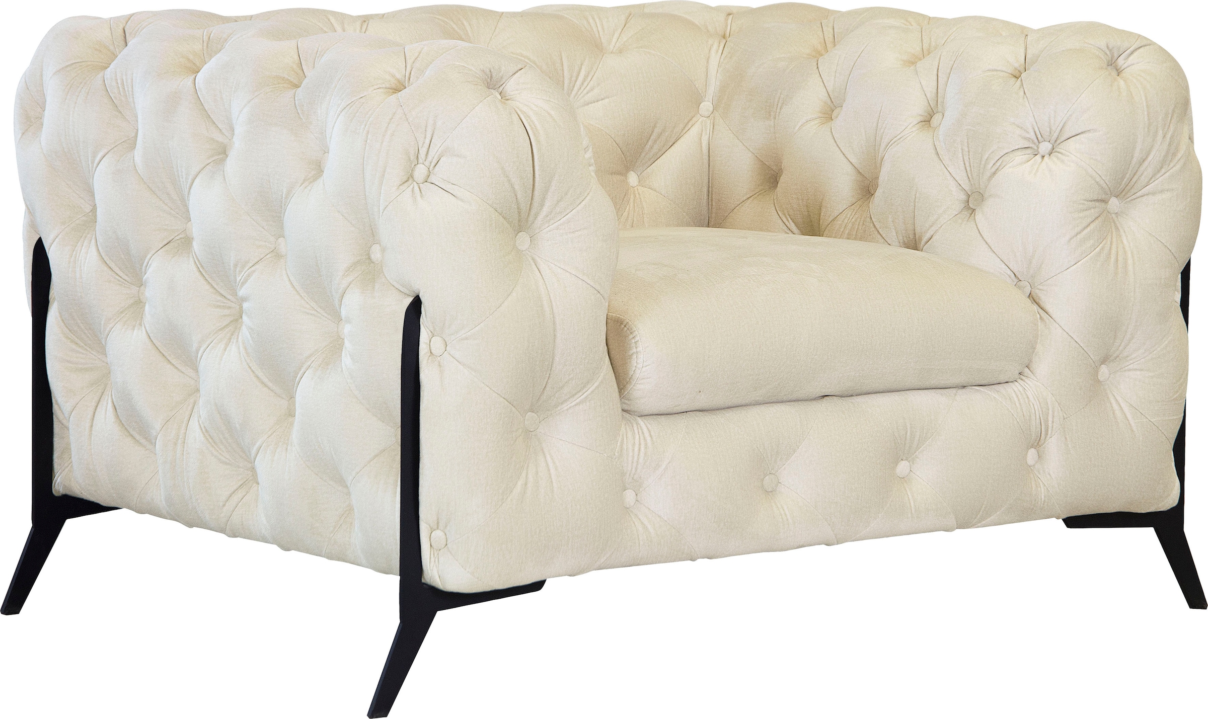 Home affaire Chesterfield-Sessel »Amaury Sessel« aufwändige Knopfheftung, moderne Chesterfield Optik, Fussfarbe wählbar