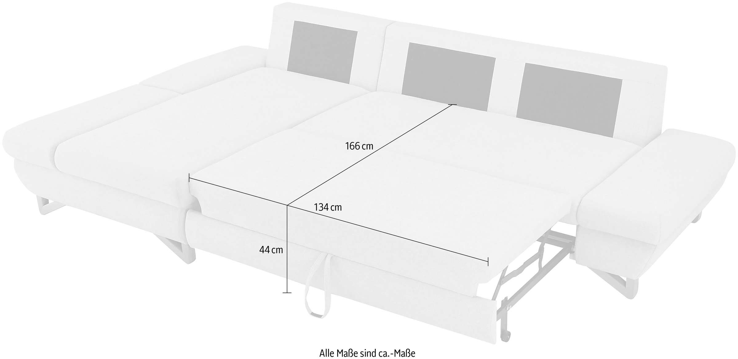 Home affaire Canapé-lit »City/Giron« komfortable Bettfunktion (Liegefläche 245 x 138 cm), sowie Bettkasten