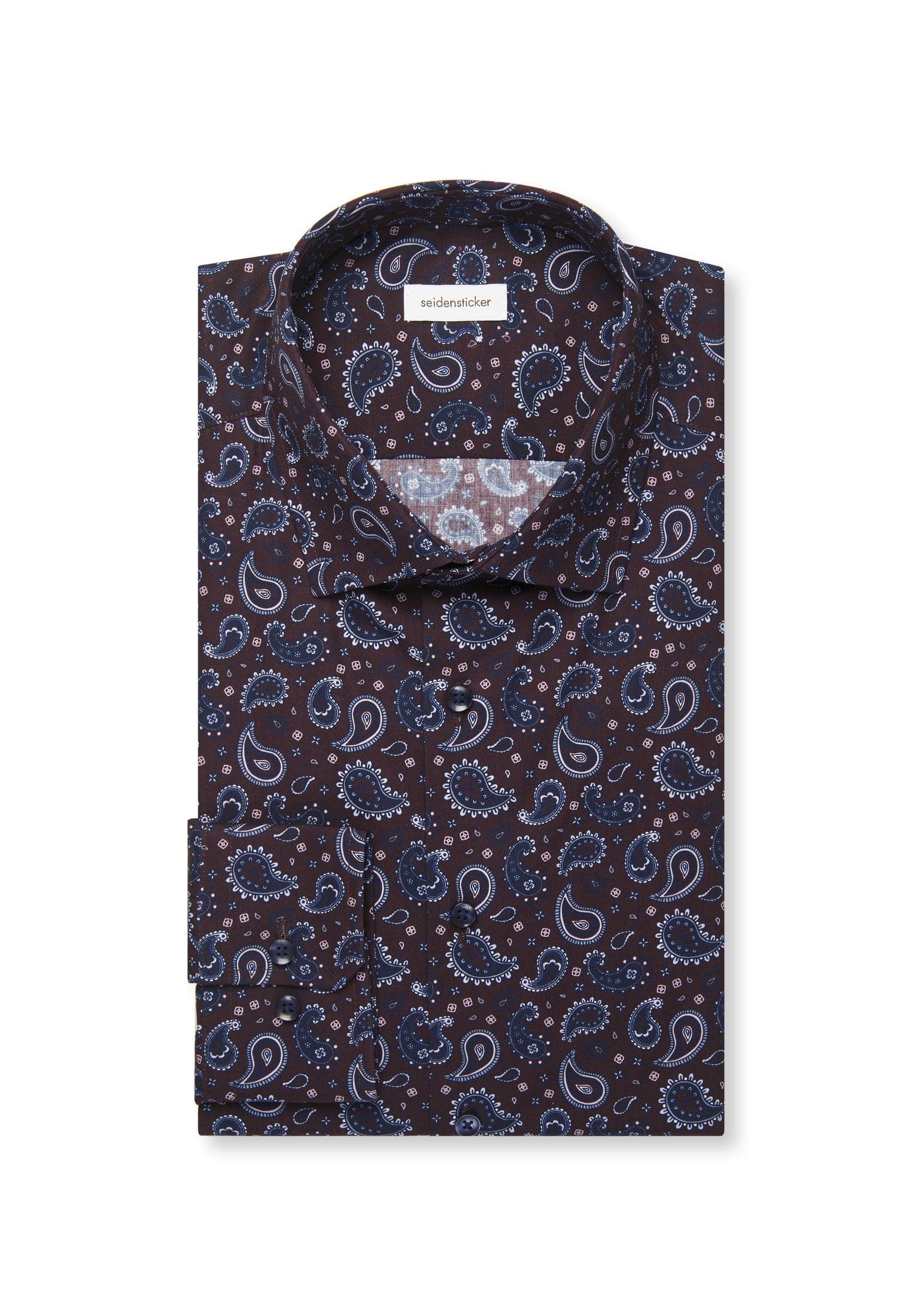 seidensticker Businesshemd »Schwarze Rose« Regular 1/1 Kentkragen Druck
