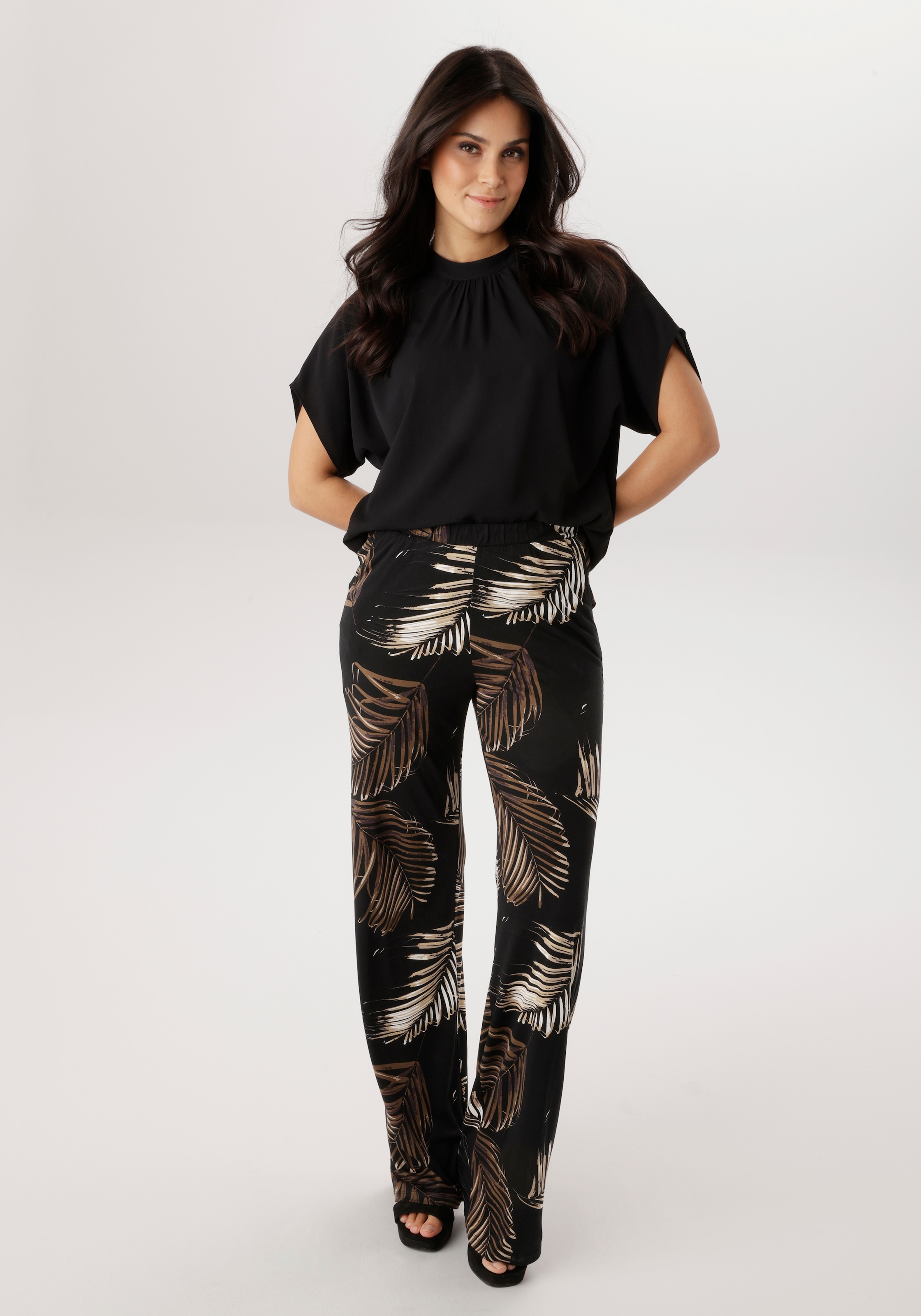 Aniston SELECTED Pantalon à enfiler  avec imprimé intégral tendance