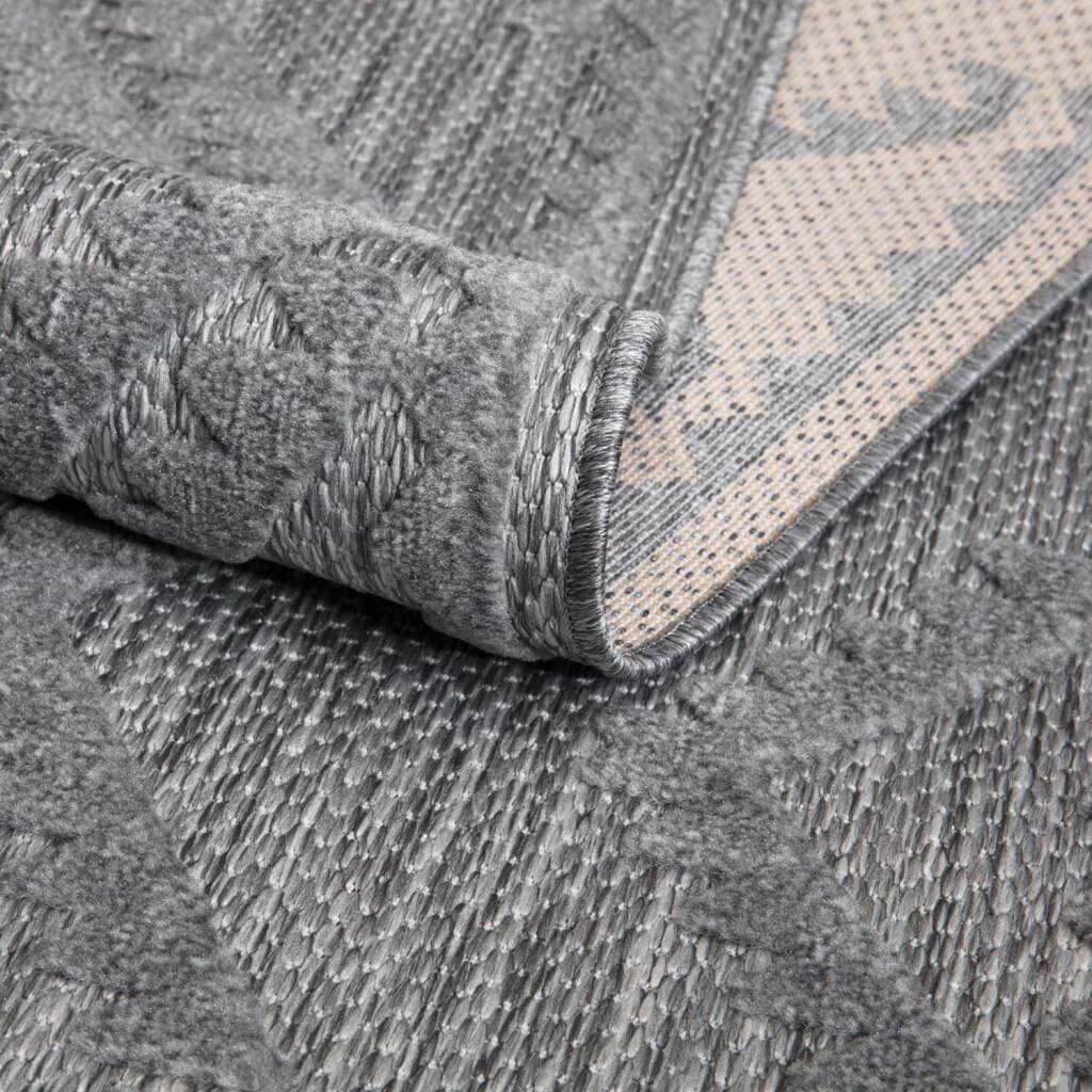 Carpet City Teppich »In-& Outdoorteppich Santorini 454, 3D-Effekt, Raute-Optik« rechteckig 5 mm Höhe Wetterfest & UV-beständig für Terrasse, Balkon, Küche, Flur