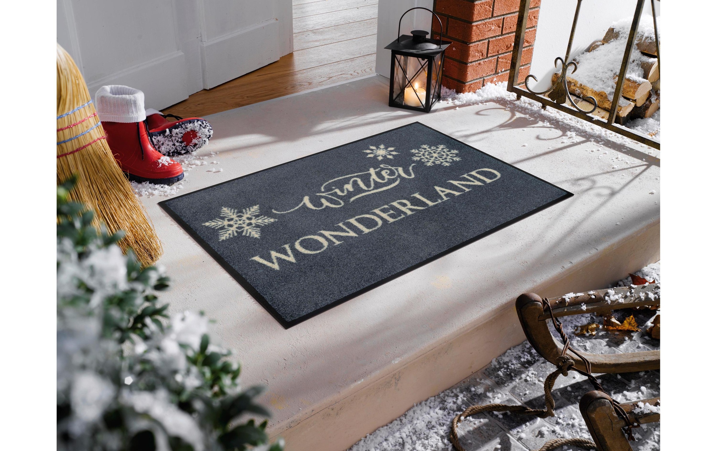 wash+dry by Kleen-Tex Tapis de sol »Winter Wonderland Fussmatte« Carré