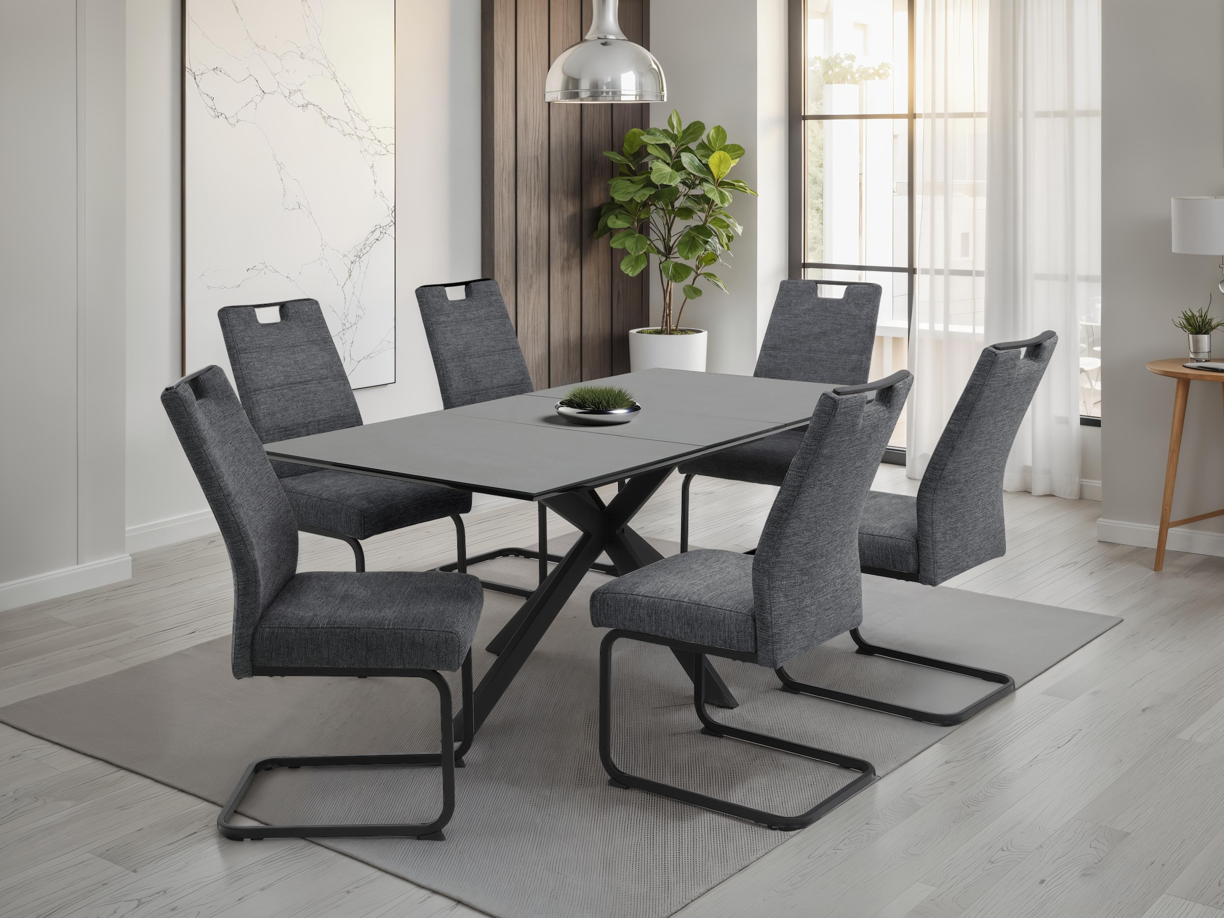 HELA Chaise cantilever »KERTIN« (Ensemble) 1 cuisLargeur d'assise XL, poignée, panier à ressort, charge max. 140kg