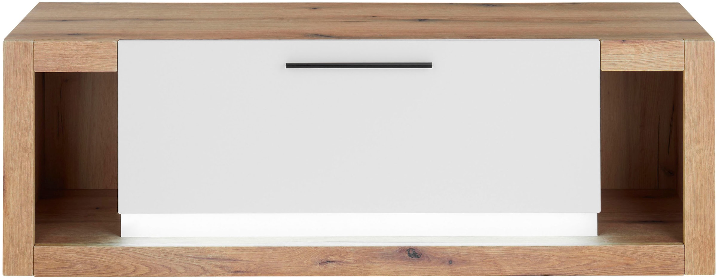 Home affaire Table basse »Brixen, moderner TV-Schrank, Kommode in Eiche Evoke Dekor mit Weiss« Metallgriffe, ausreichend Stauraum, vielseitig einsetzbar