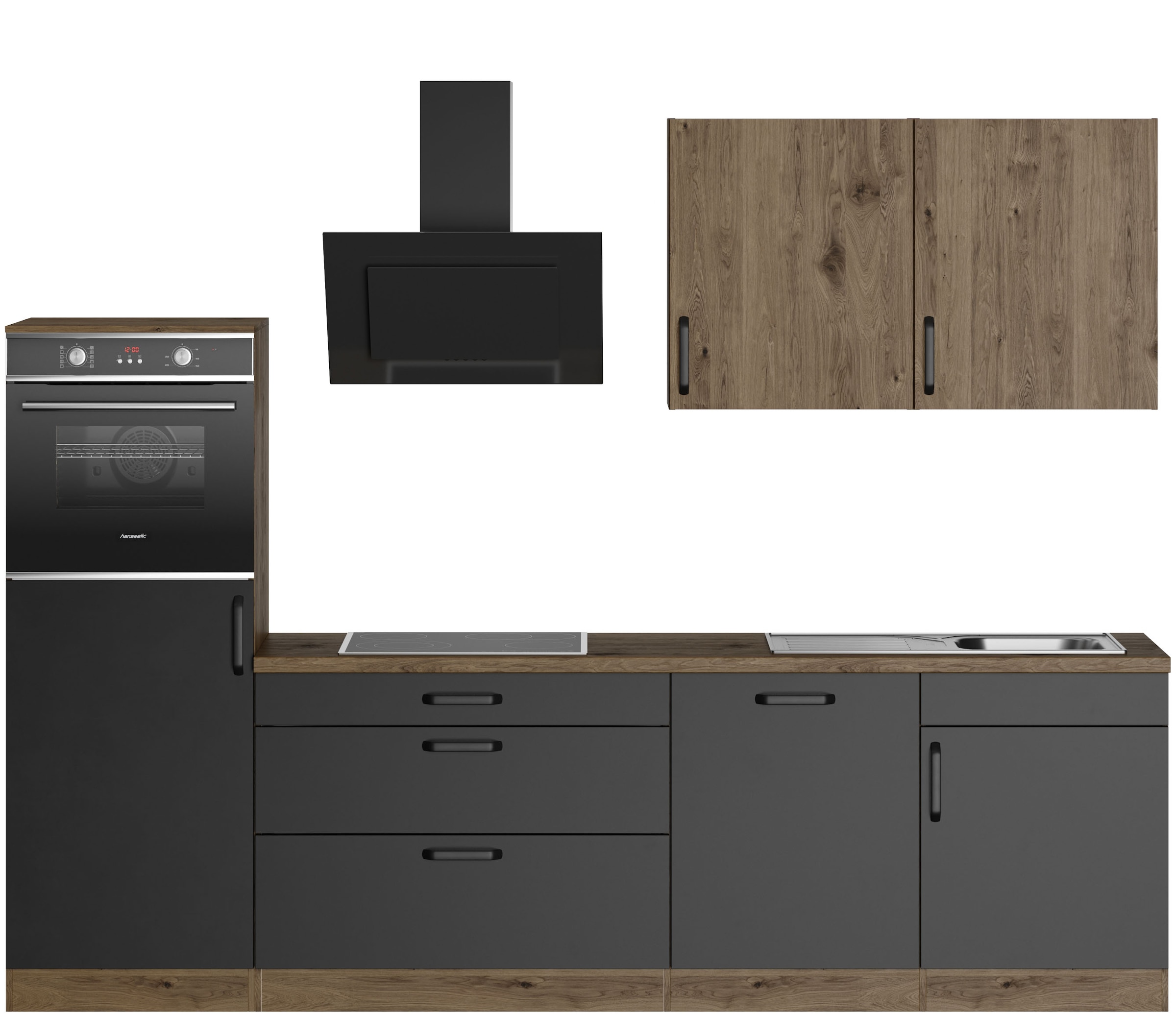 wiho Küchen Küchenzeile »Elba, TOPSELLER« wahlweise mit Hanseatic E-Geräten, Breite 280 cm