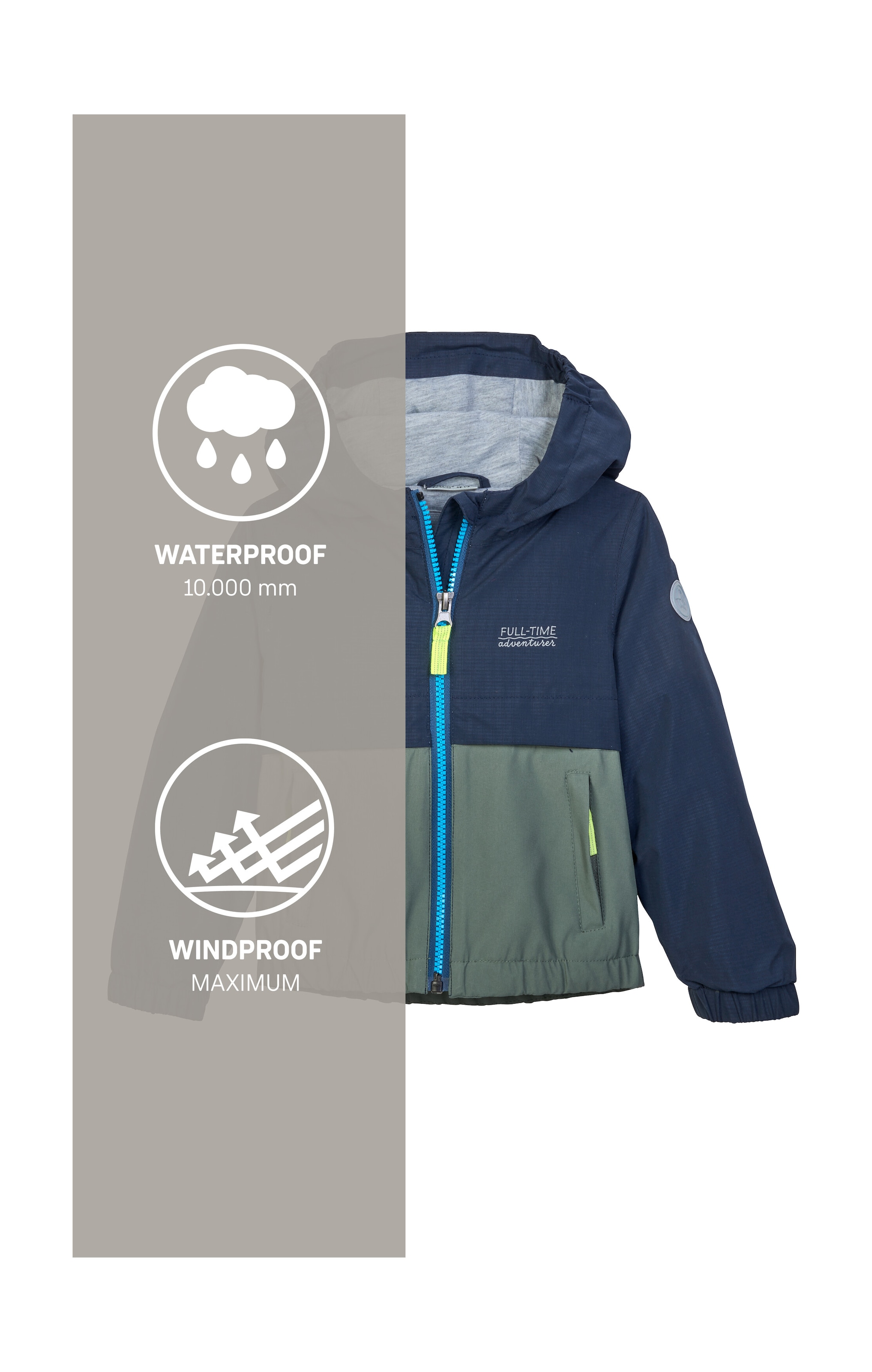 first instinct by killtec Funktionsjacke »FIOS 7 MNS JCKT« Wasserdichte Kinderjacke mit Colourblock-Design